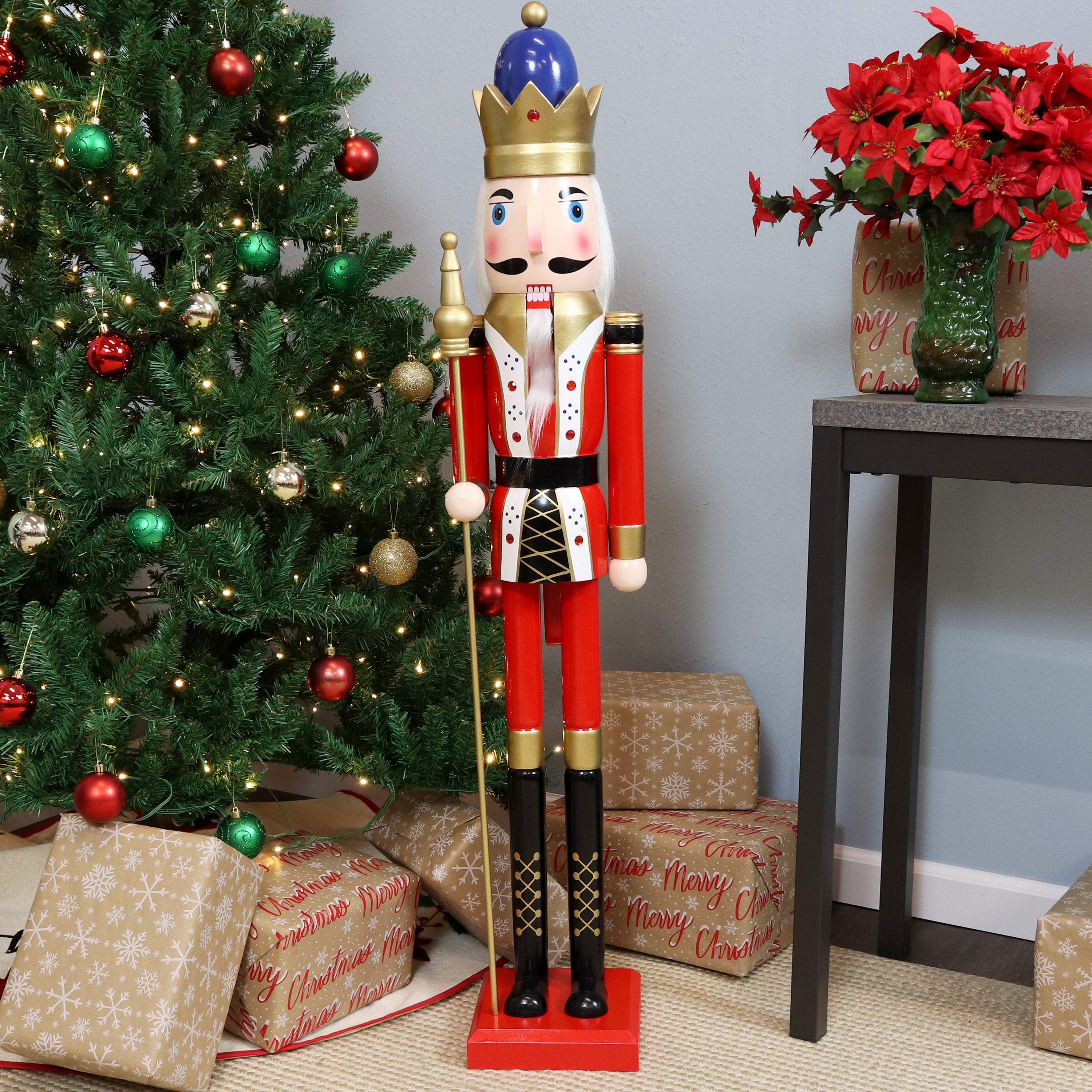 Sunnydaze Balthazar the Protector Indoor Nutcracker Statue - 48