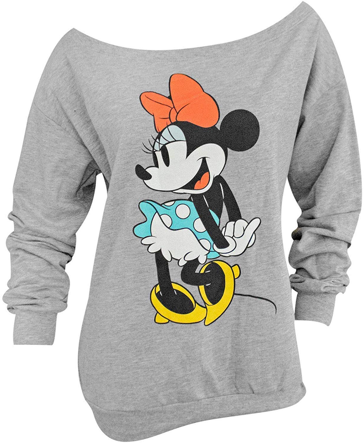 Disney Minnie Mouse Flirty Women's Sweatshirt - Cute Cartoon Graphic Pullover for Casual Wear & Disney Theme Parties