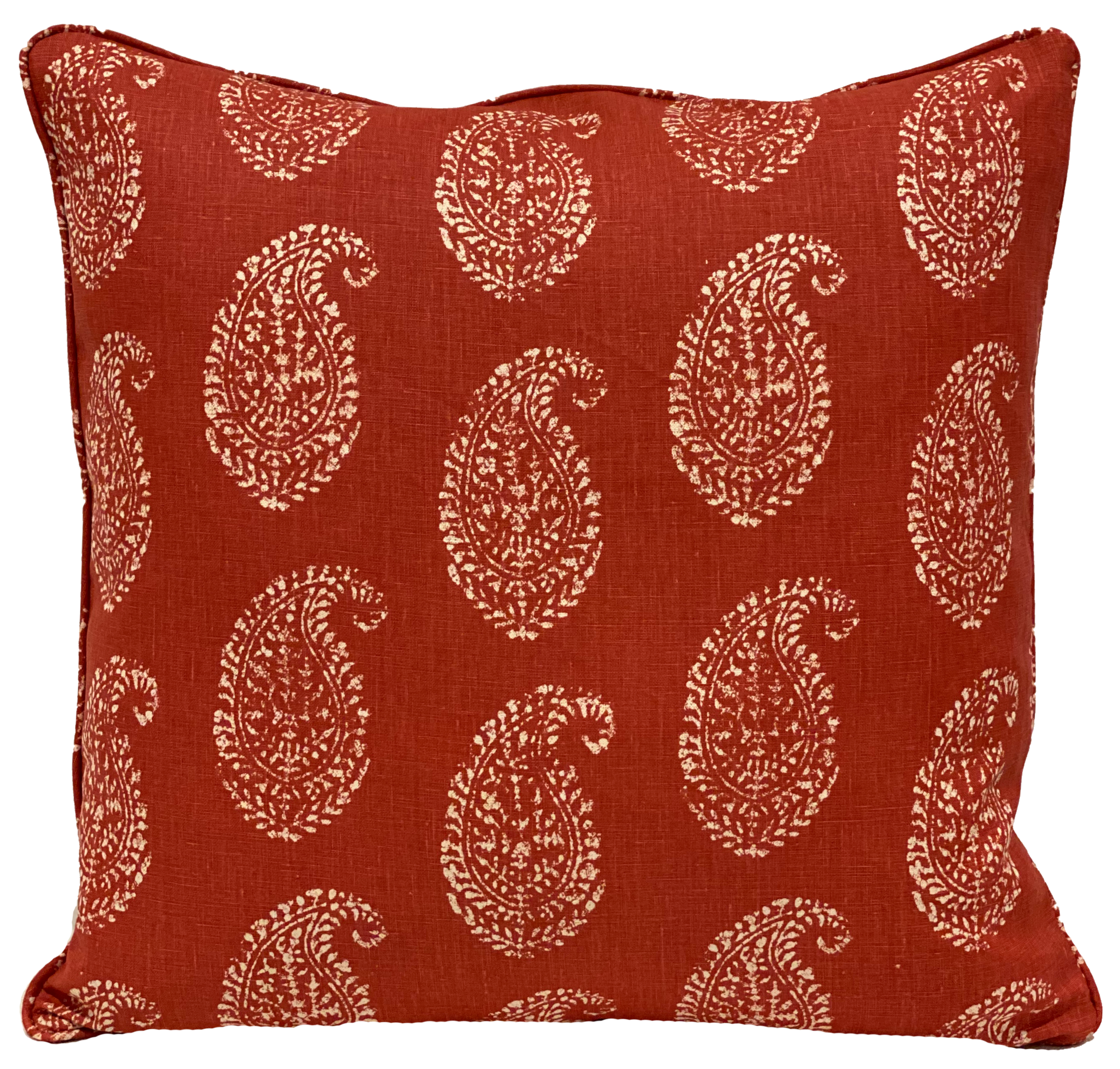 Premium Kashmir Paisley Red Pillow Cover - Luxury Home Decor for Sofa, Bed & Living Room - Perfect for Boho & Vintage Style Interiors