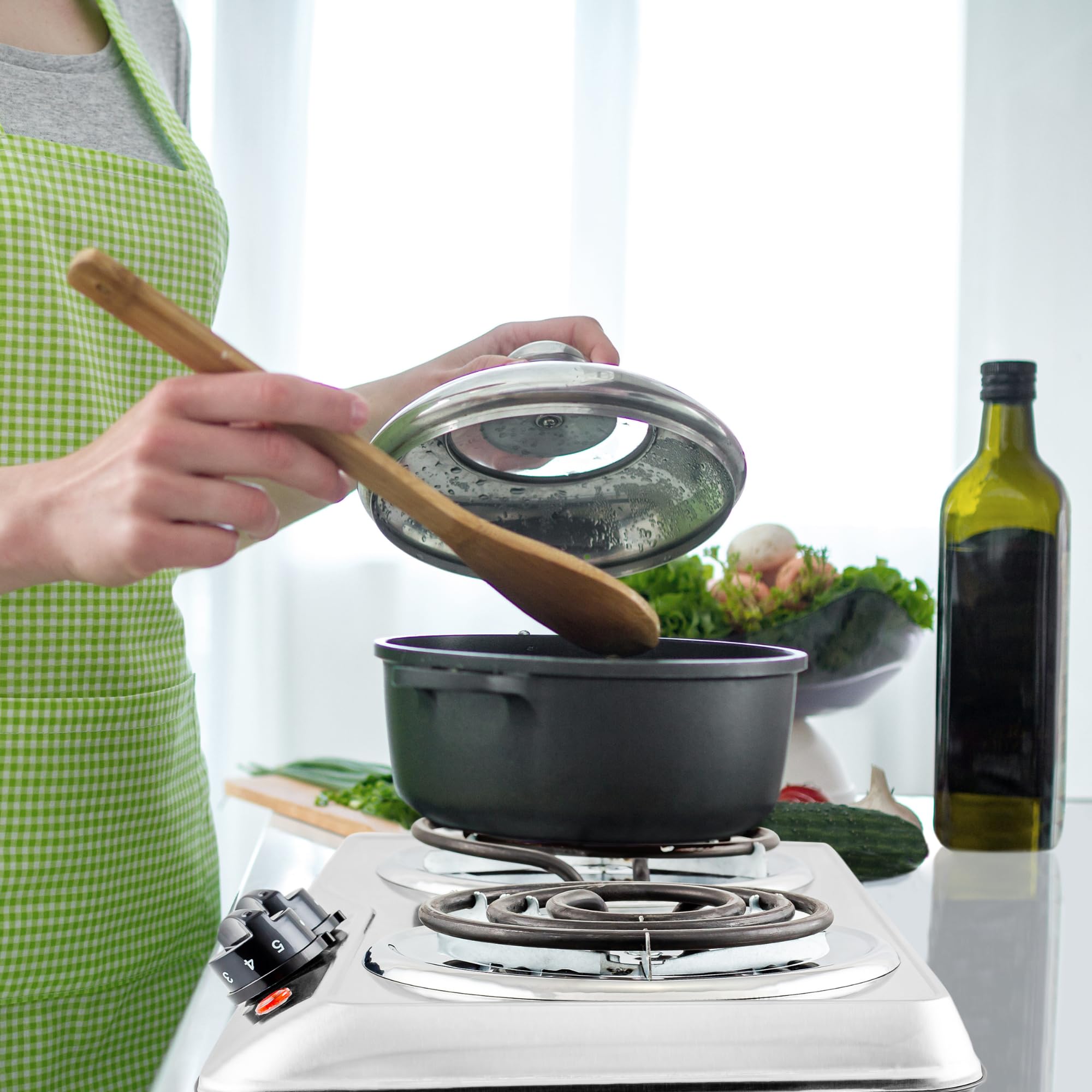 OVENTE 1700W Electric Countertop Double Burner - 6