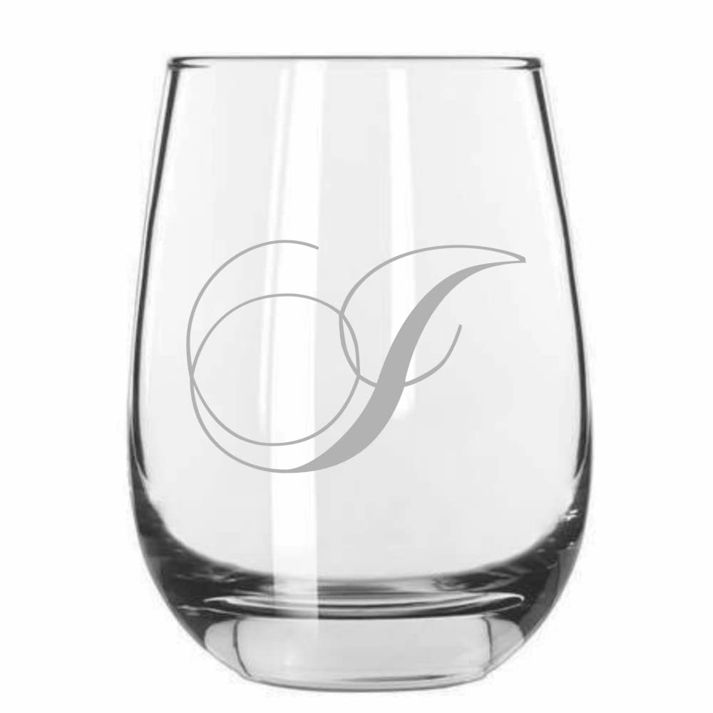 Chopin Monogrammed 15oz Stemless Wine Glass for Parties & Gifts
