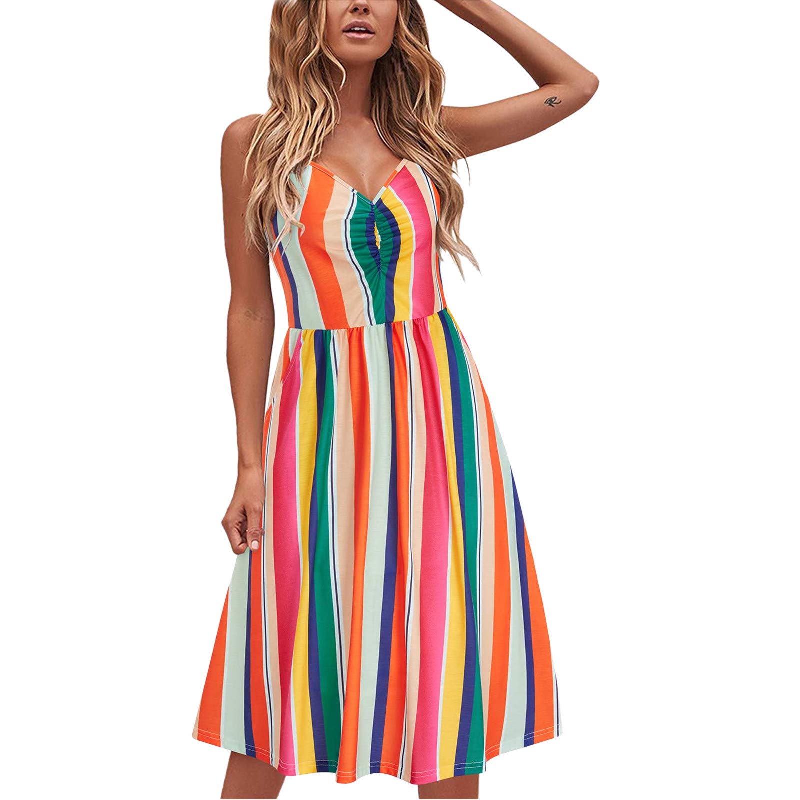 Women's Summer Maxi Dress - Long Sleeveless Cotton Sundress for Beach & Casual Wear | Perfect for Vacations, Parties & Everyday Comfort