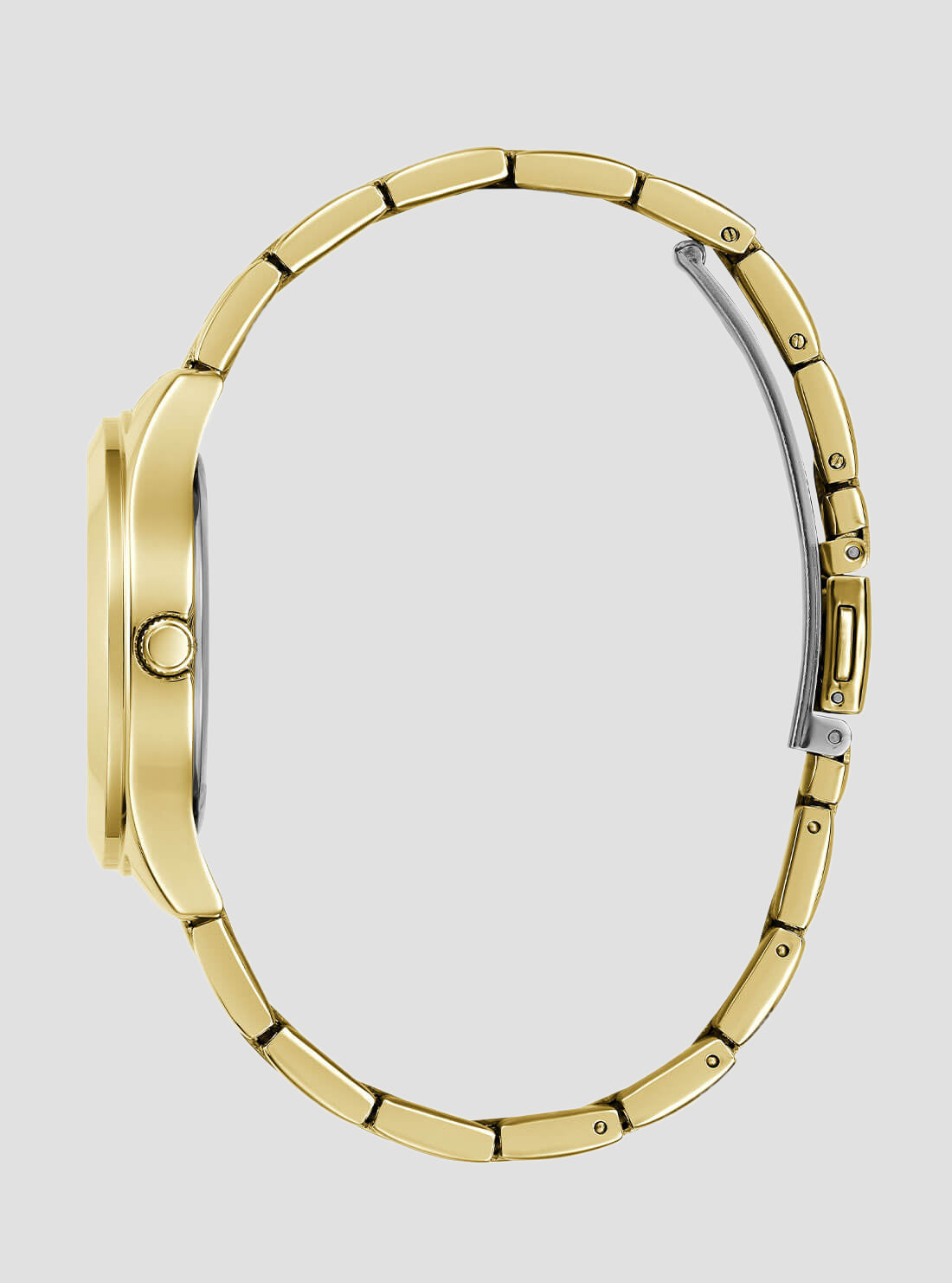Luxury Gold-Tone Triple Plaque Black Link Bracelet Watch for Men - Perfect for Business, Formal Events & Everyday Wear