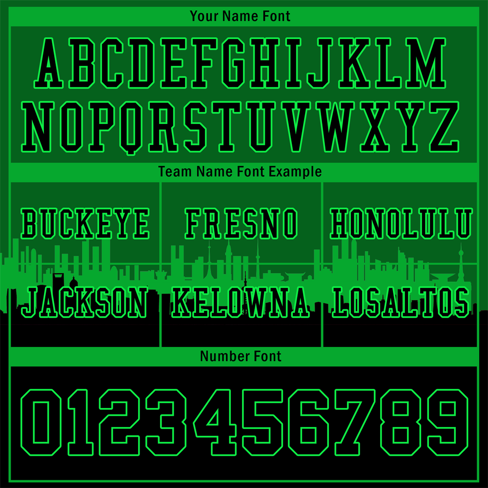 Custom Green & Black Graffiti Football Jersey - Personalized Authentic Soccer Uniform FBJ02 - Perfect for Game Day, Fan Events & Streetwear Fashion