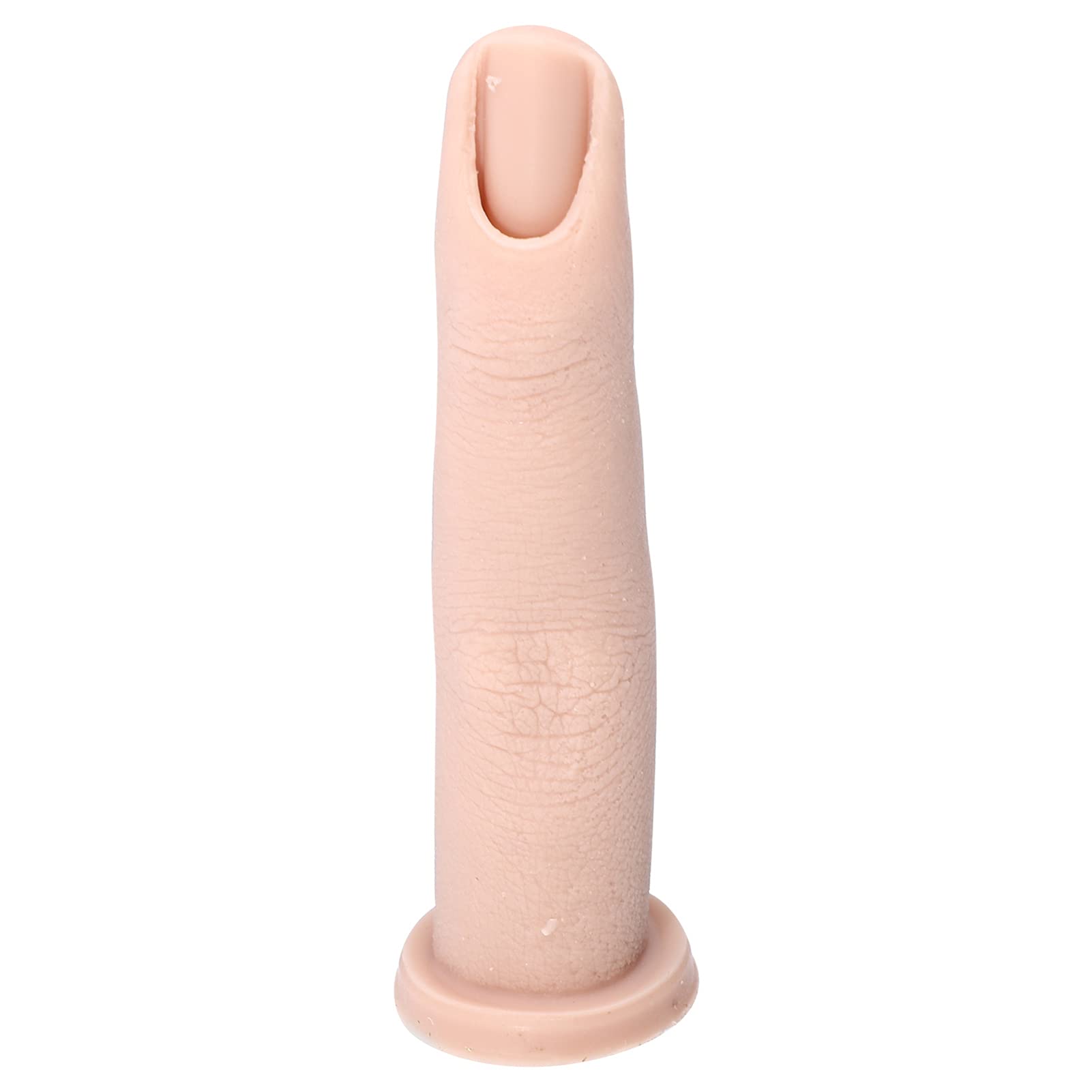 1pc Nail Art Training Hand Model - Platinum Silicone Finger Display Stand for Acrylic Nails, False Nail Tips & Manicure Practice - Perfect for Nail Salons, Beauty Schools & Home Nail Art Training