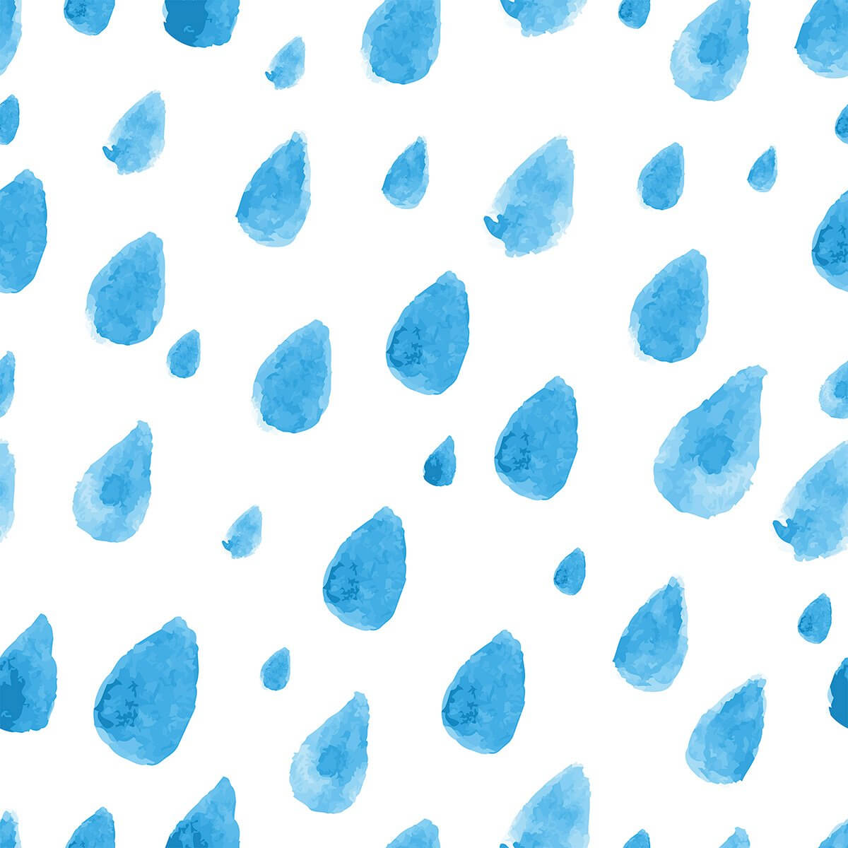 White and Blue Rain Baby Peel and Stick Removable Wallpaper 9805 - Waterproof Nursery Decor for Kids Room, Bedroom & Playroom
