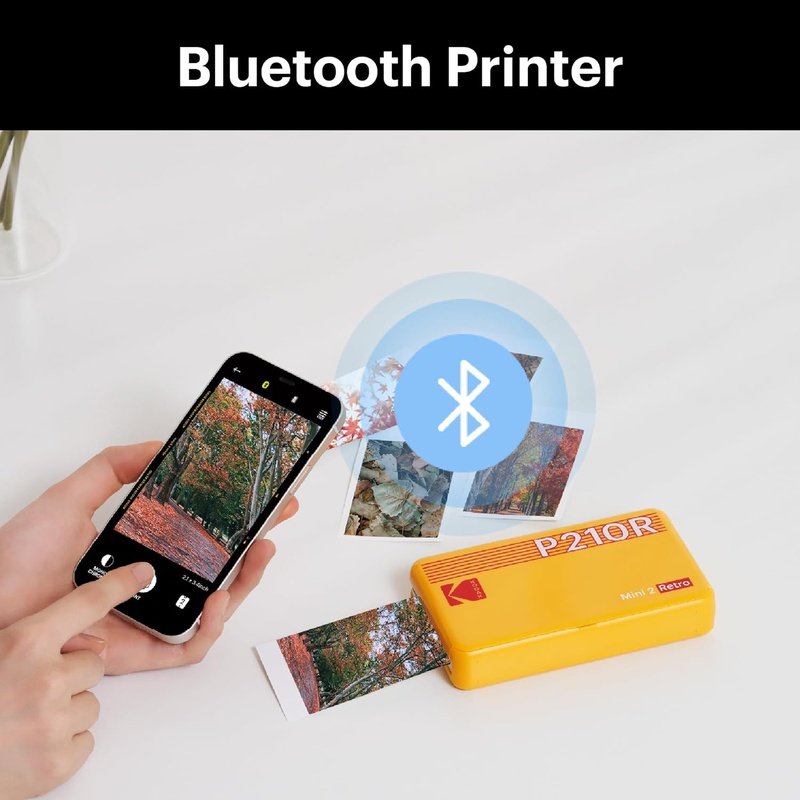 Kodak Mini 2 Retro P210R Portable Instant Photo Printer with Accessories Bundle - Print Memories Anywhere for Travel, Parties & Scrapbooking