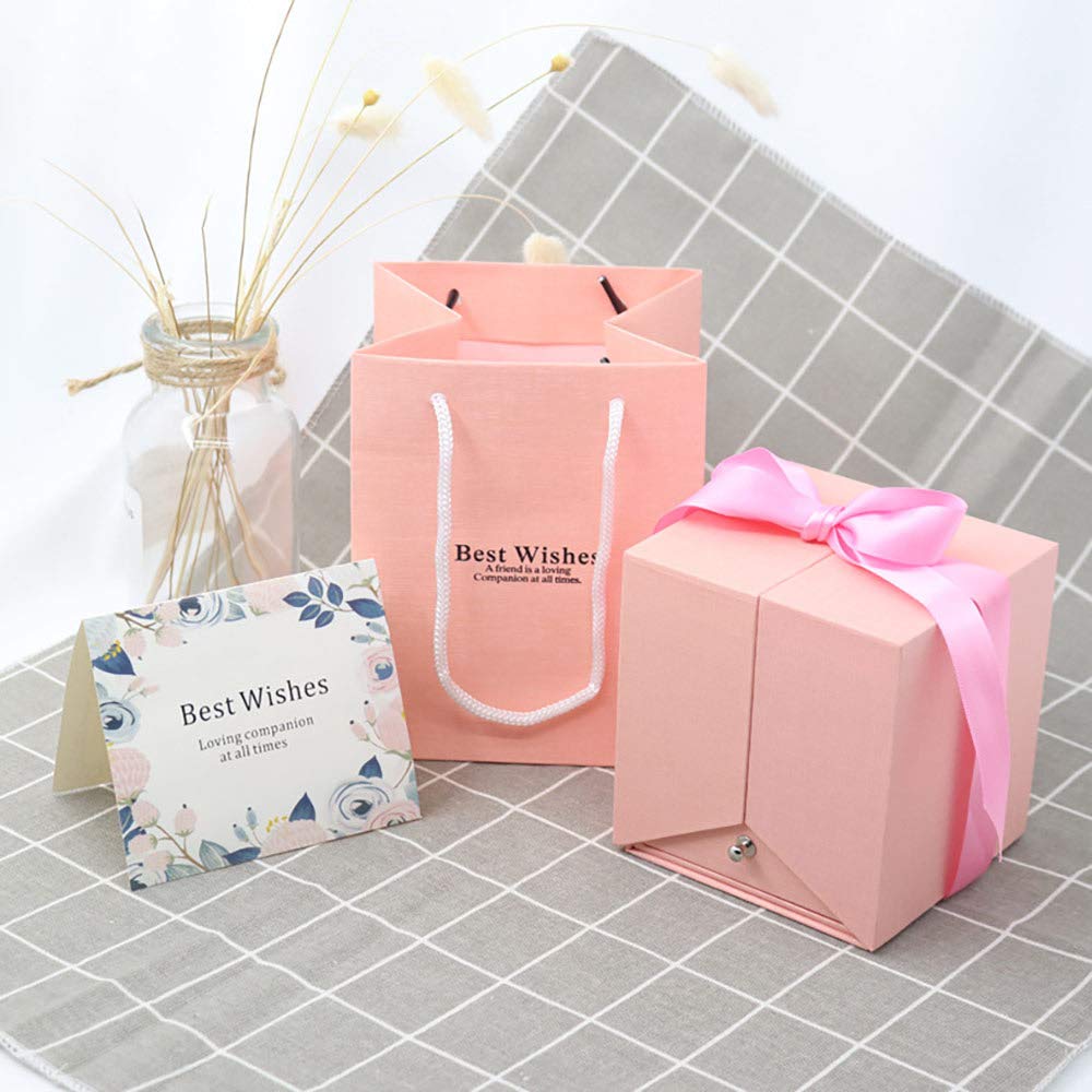Elegant Rose Jewelry Box with Preserved Flower - Wedding, Birthday & Valentine's Day Gift for Jewelry, Earrings, Necklace & Makeup Storage | Perfect for Bridal Shower, Anniversary & Romantic Gifts