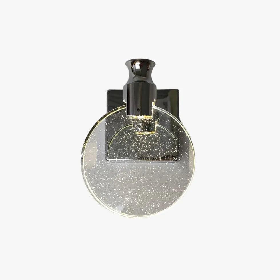 Round Bubble Transparent Metal LED Wall Light - Modern Dimmable Indoor/Outdoor Lighting for Living Room, Bedroom, Patio & Garden Decor
