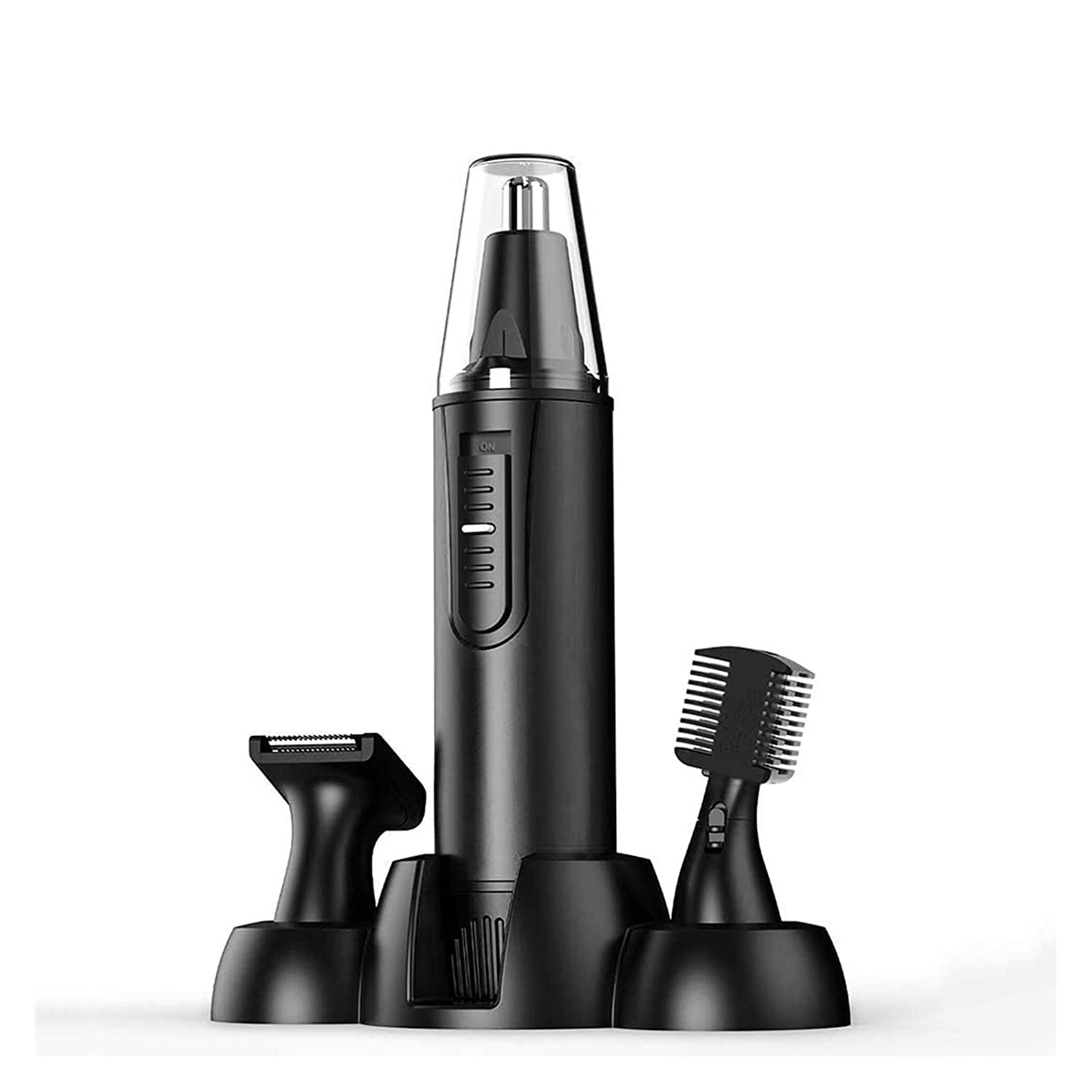 Professional Painless Nose Hair Trimmer for Men & Women - Waterproof Dual Edge Blades, 3-in-1 Ear Nose Eyebrow & Facial Grooming Kit (Black) | Perfect for Travel, Home & Salon Use