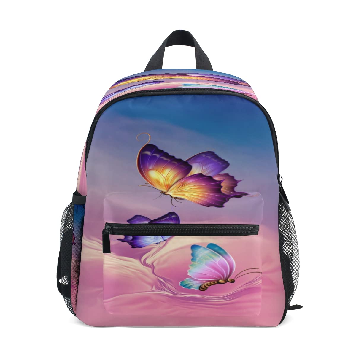 Waterproof Pink & Purple Butterfly Watercolor Backpack for Toddlers - Kids School Backpack for Boys & Girls, Perfect for Preschool, Daycare & Travel