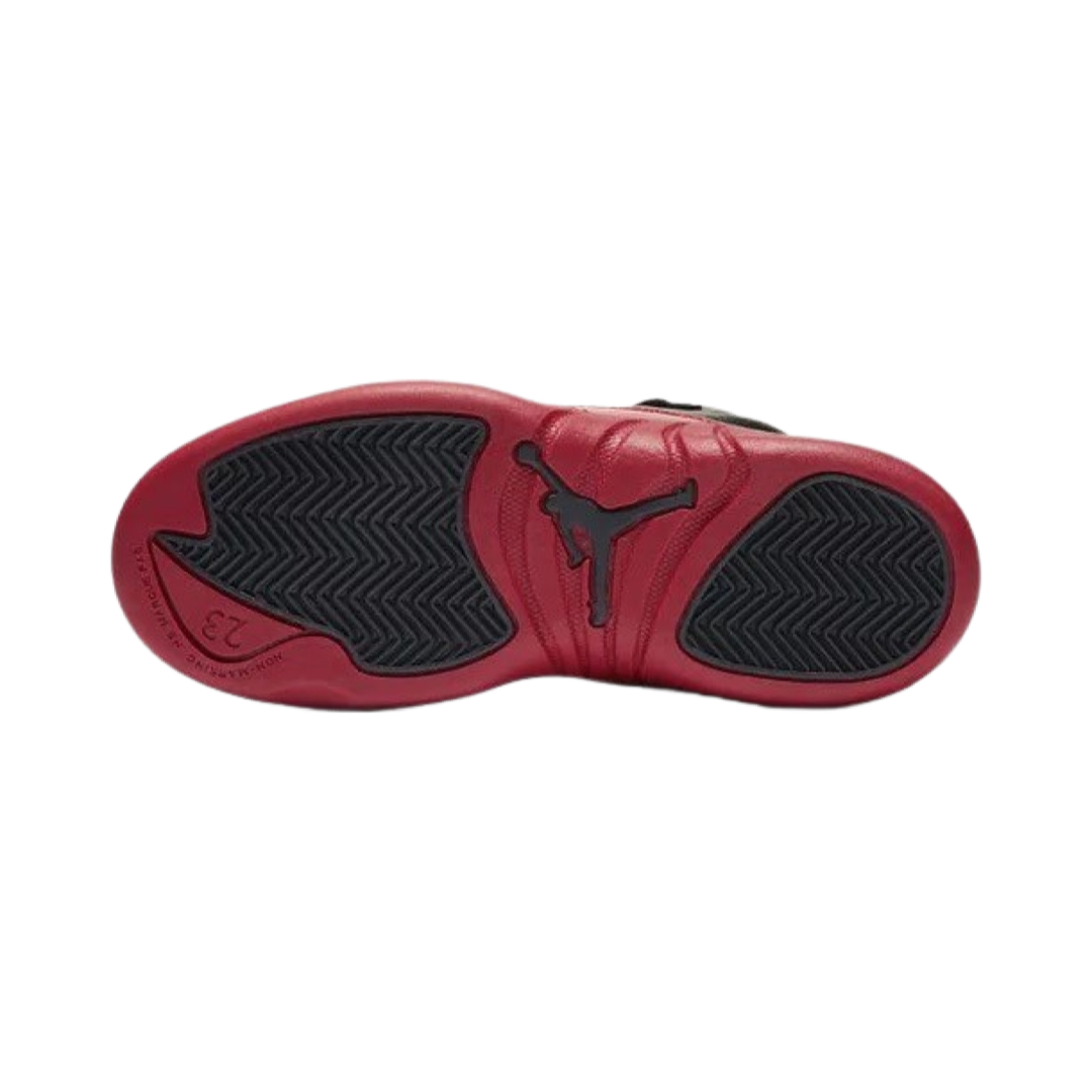 Air Jordan 12 PS Flu Game 2016 Black Varsity Red Basketball Shoes for Kids - Perfect for Preschool Playdates and Sports Activities