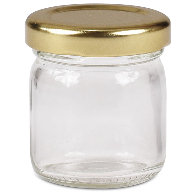 Mini Glass Jar with Screwtop Lid - Perfect for Spices, DIY Crafts, and Small Storage - Airtight Container for Kitchen, Bathroom & Office Organization