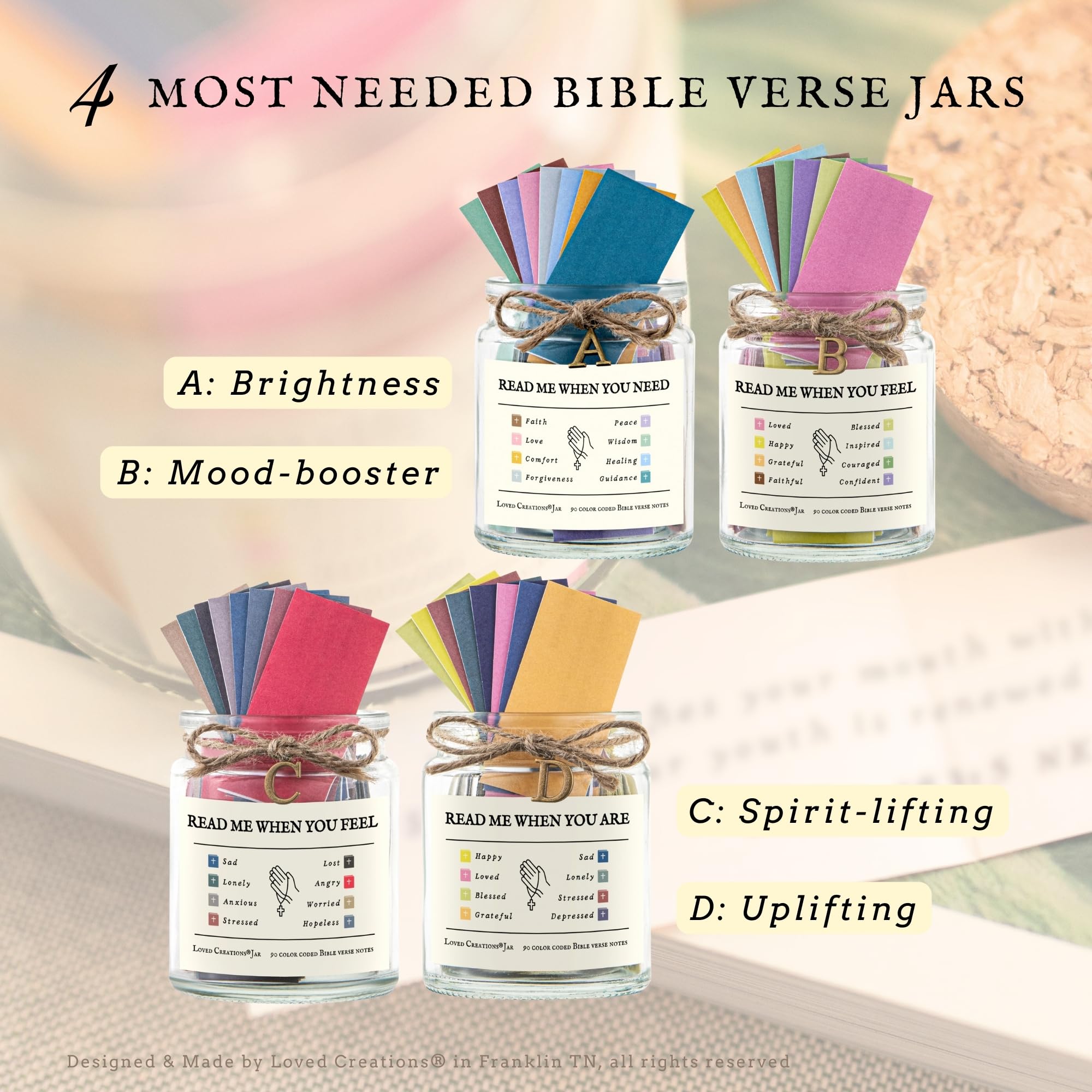 Bible Verses Prayer Jar - Christian Scripture Gifts for Women & Men | Daily Devotional & Family Worship
