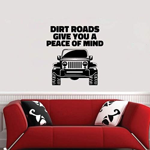 Peace of Mind Dirt Roads Vinyl Wall Sticker - 30x22 Inch Wall Art Decal for Girls, Boys, Kids Room, Nursery, Bedroom & Kindergarten Decor - Perfect for Home, Playroom & Classroom Wall Decoration