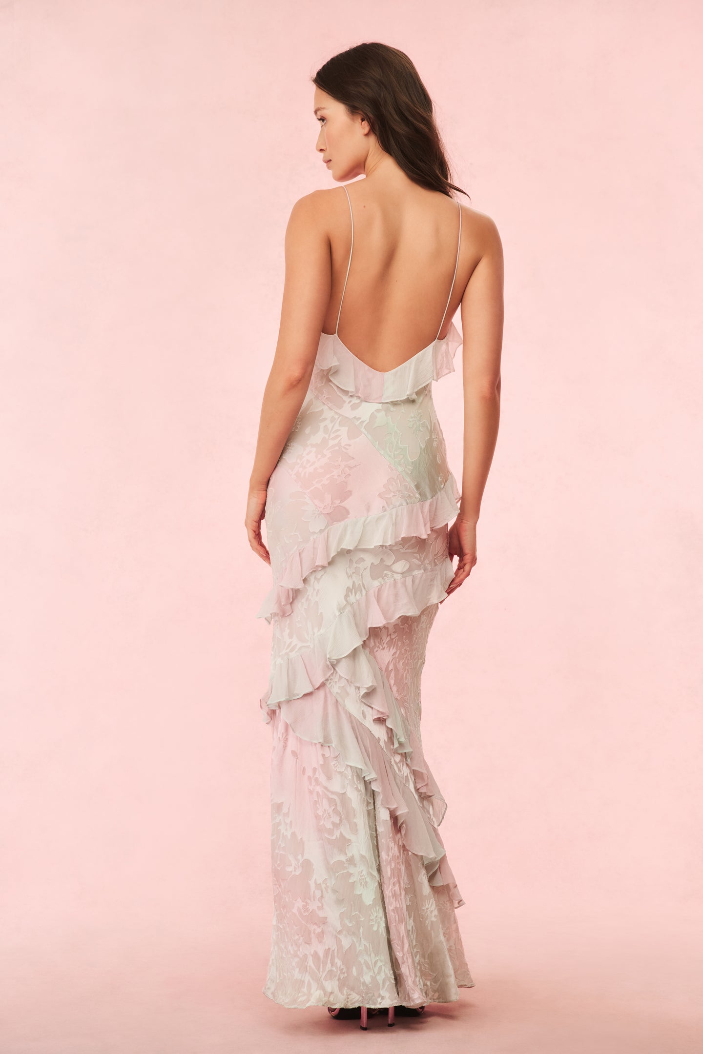 Rialto Pastel Ruffle Maxi Dress - Flowy Long Dress for Women | Elegant Spring & Summer Outfit | Perfect for Weddings, Beach Vacations & Date Nights (Lilac)