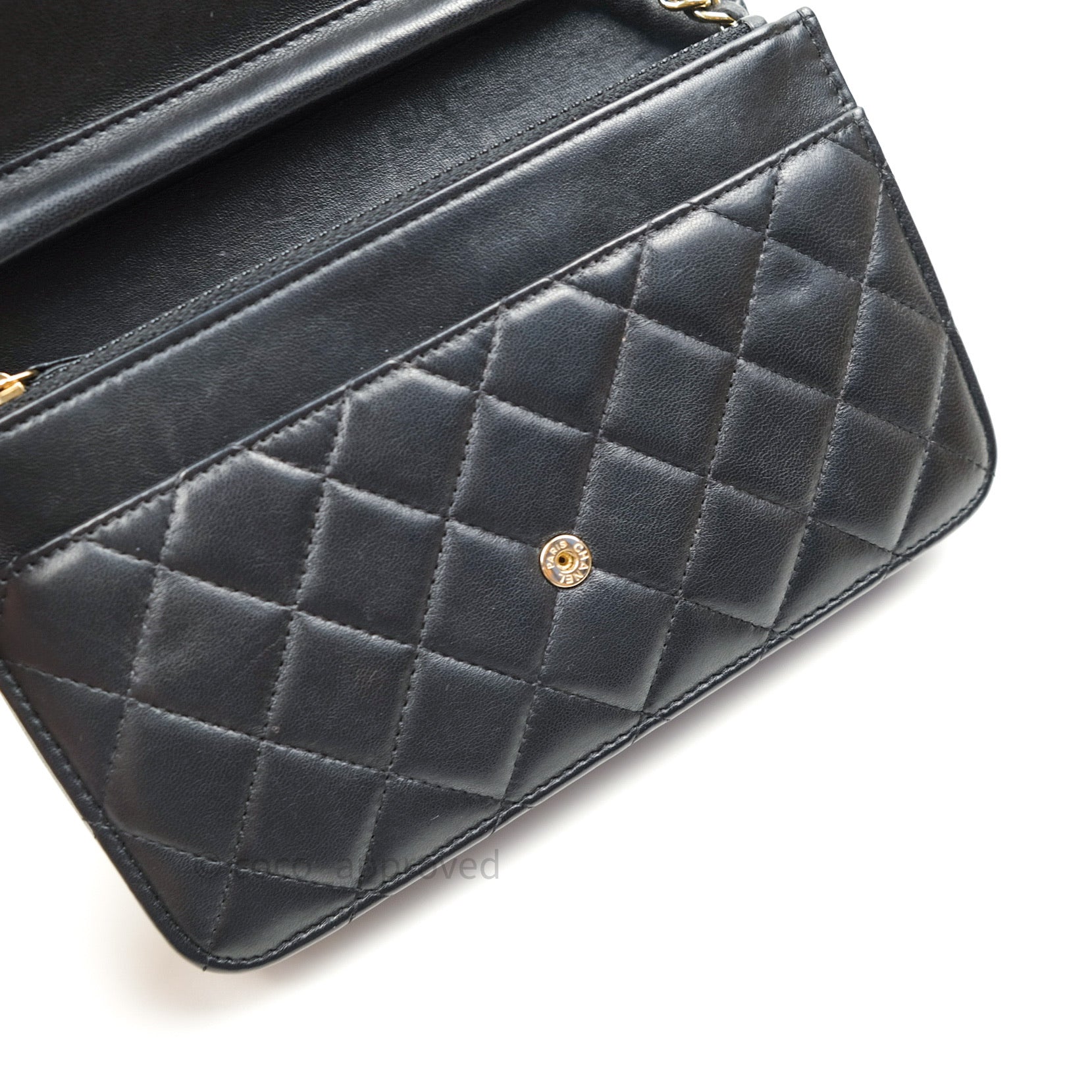 Chanel Boy Wallet on Chain WOC Black Lambskin Gold Hardware - Luxury Crossbody Bag for Women, Perfect for Evening Parties & Daily Use