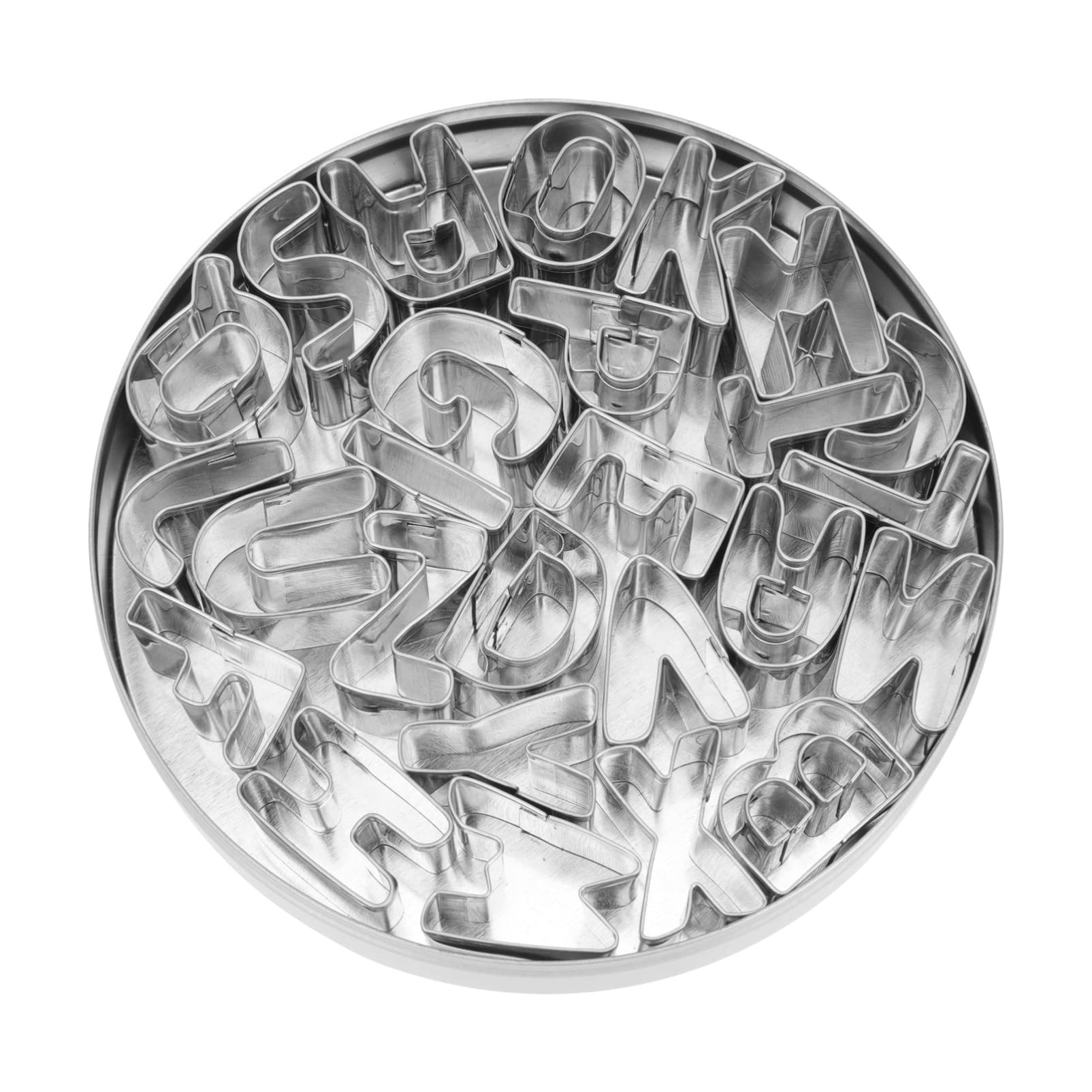 English Alphabet Cookie Cutters Set - 26 Letter Baking Molds for DIY Biscuits, Cookies & Pastry | Perfect for Birthday Cakes, Cupcake Decorations & Holiday Baking