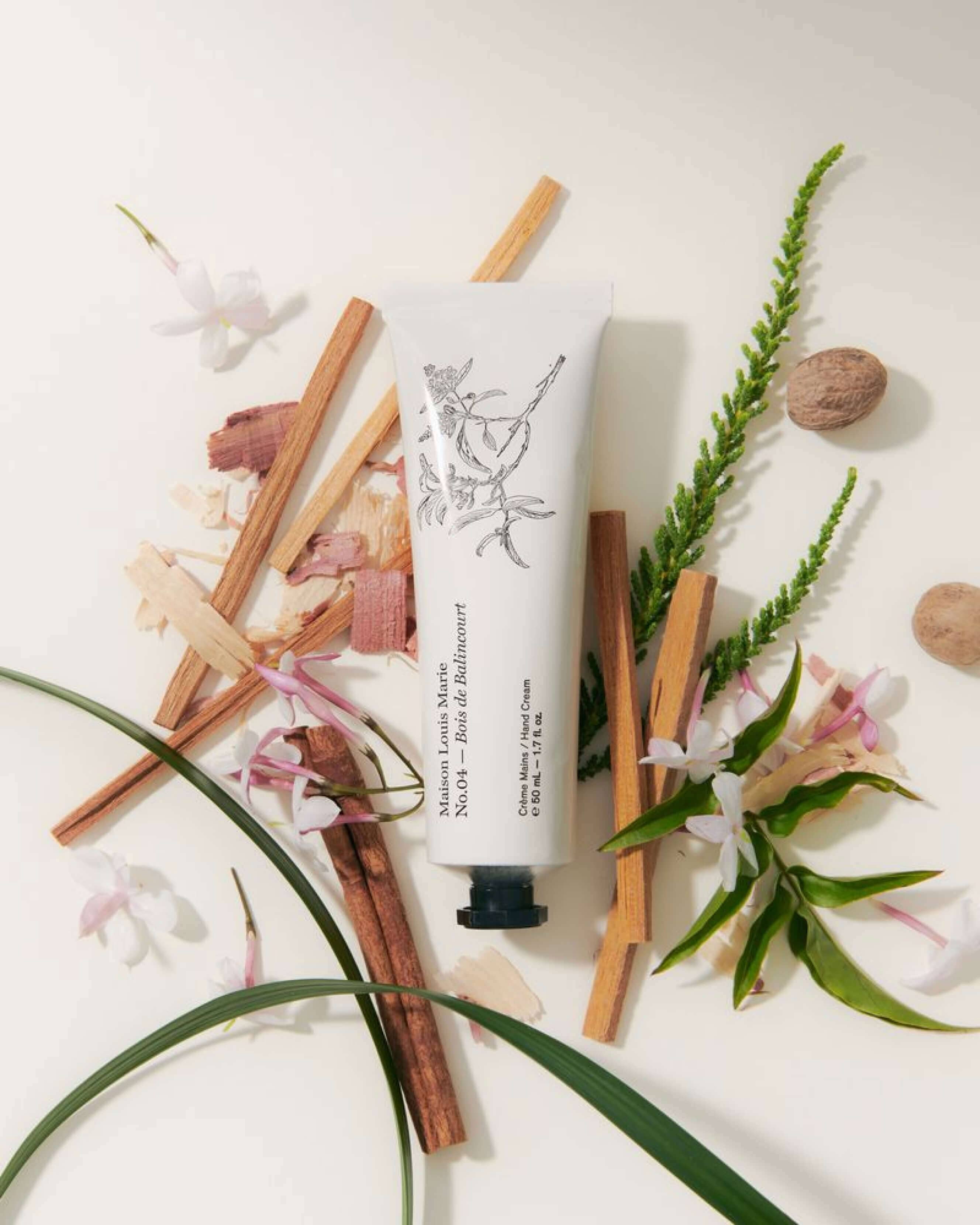 Maison Louis Marie No.04 Bois de Balincourt Perfumed Hand Cream - 2.5oz | Luxurious Moisturizing for Dry Skin | Perfect for Travel, Office & Gift Giving