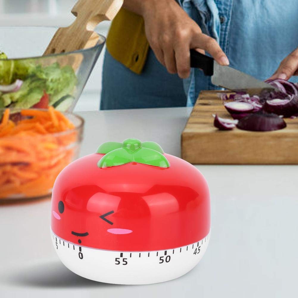 **Fdit Cute Cartoon Mechanical Kitchen Timer - Red Alarm Clock for Cooking, Baking & Study - Perfect for Home, Office & Classroom Use**