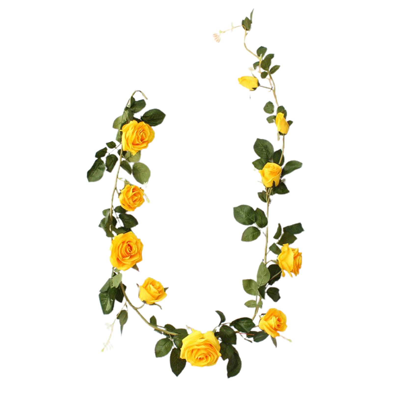 IKAXIYO 1.8M Artificial Silk Rose Vine Garland - Realistic Faux Flower Decor for Weddings, Home, Party & Wall Decoration - Elegant Fake Roses for Indoor/Outdoor Use