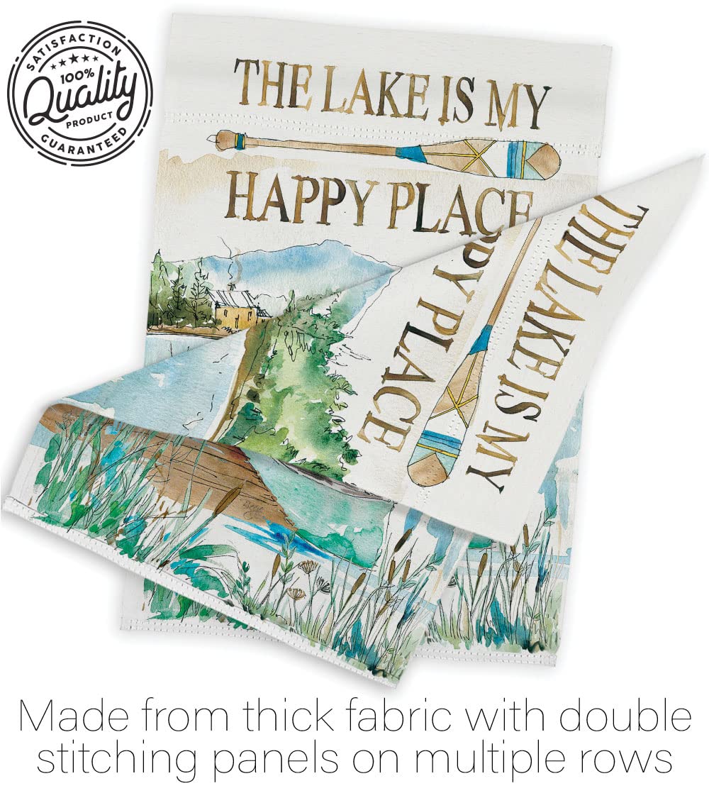 Happy Lake Nature Outdoor House Flag Set - 28