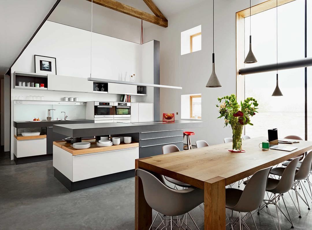 Modern Conical Concrete Pendant Light - Industrial Style Ceiling Fixture for Kitchen, Dining Room & Living Room Decor