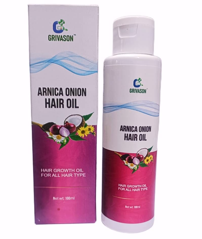 Grivason Arnica Hair Growth Oil - 100ml Natural Hair Treatment for All Hair Types - Promotes Thicker, Healthier Hair - Perfect for Daily Use, Scalp Massage & Hair Repair