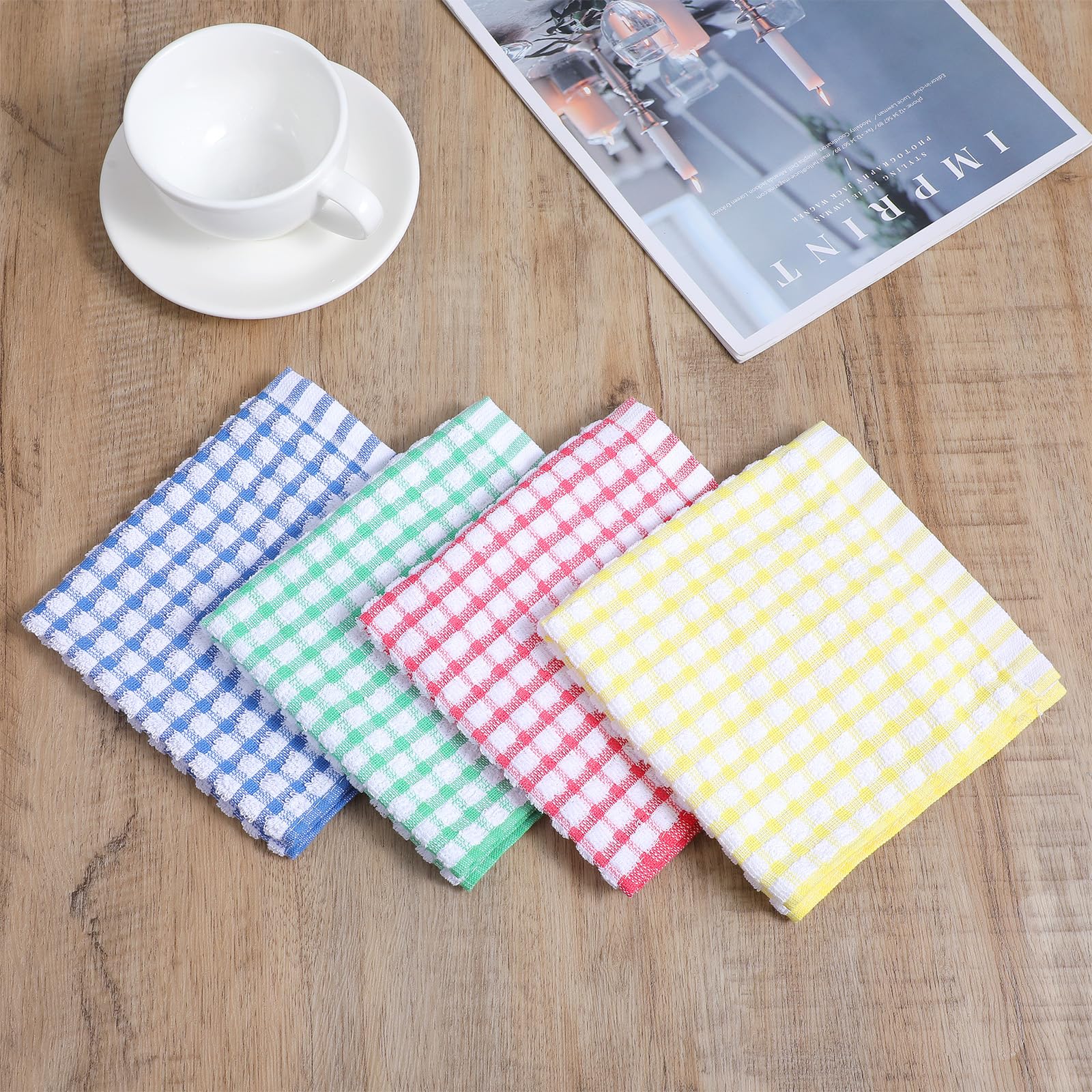 Premium 4-Pack Cotton Dishcloths 12