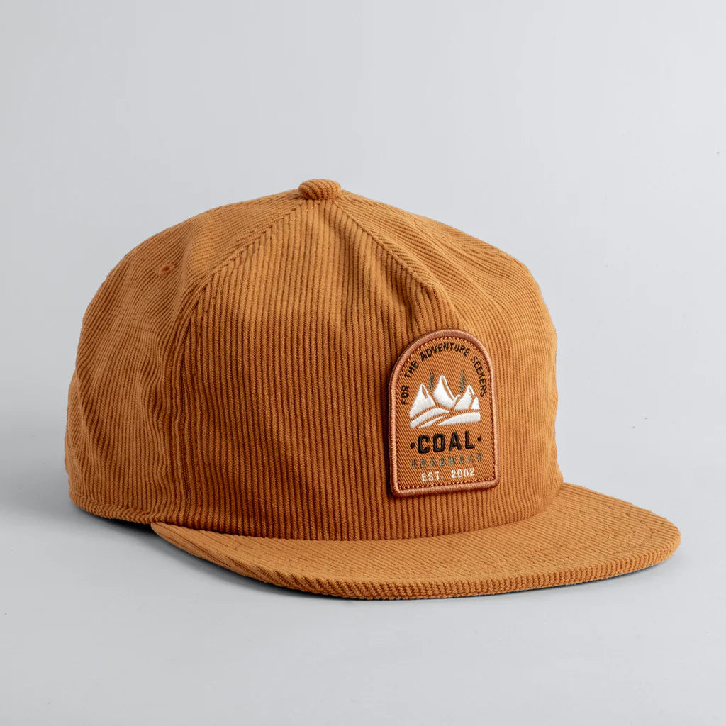 Coal 2025 Hilltop Cord Hat - Light Brown Outdoor Sun Hat for Hiking, Camping & Beach Activities