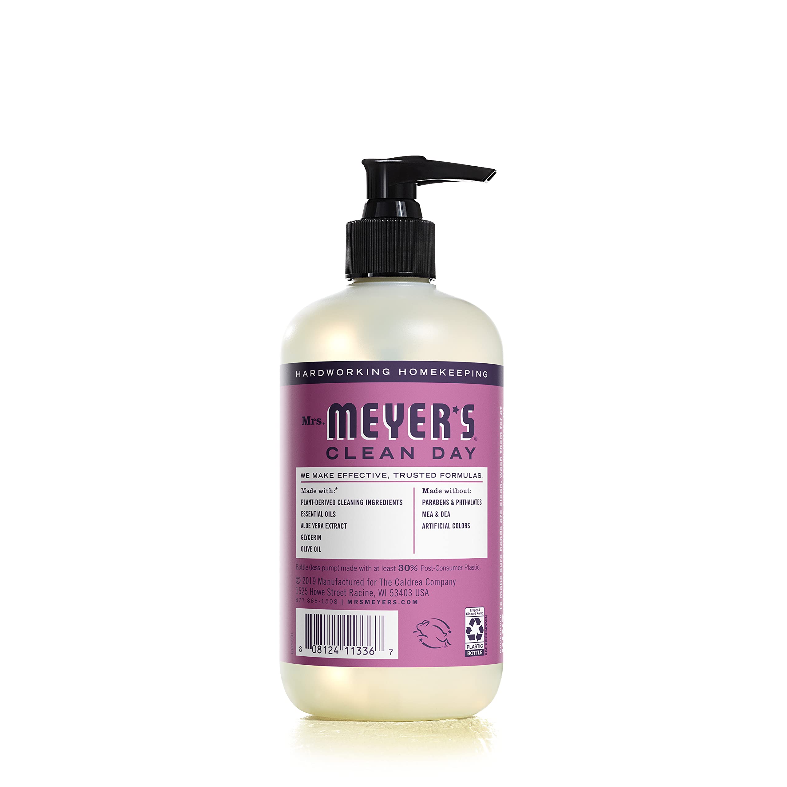 Mrs. Meyer's Clean Day Hand Soap - Plumberry Scent, 12.5 oz, Made with Essential Oils, Cruelty-Free & Biodegradable | Refreshing Hand Wash for Kitchen, Bathroom & Office Use
