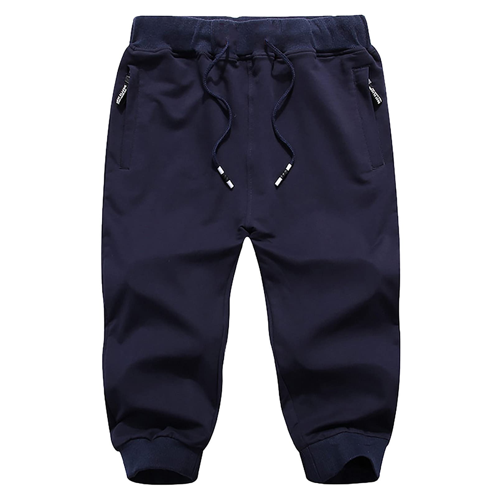 Xiloccer Men's Cropped Utility Pants - Stylish Jogger & Biker Pants for Casual Wear, Work & Outdoor Activities | Comfortable Boyfriend & Painter Pants for Men