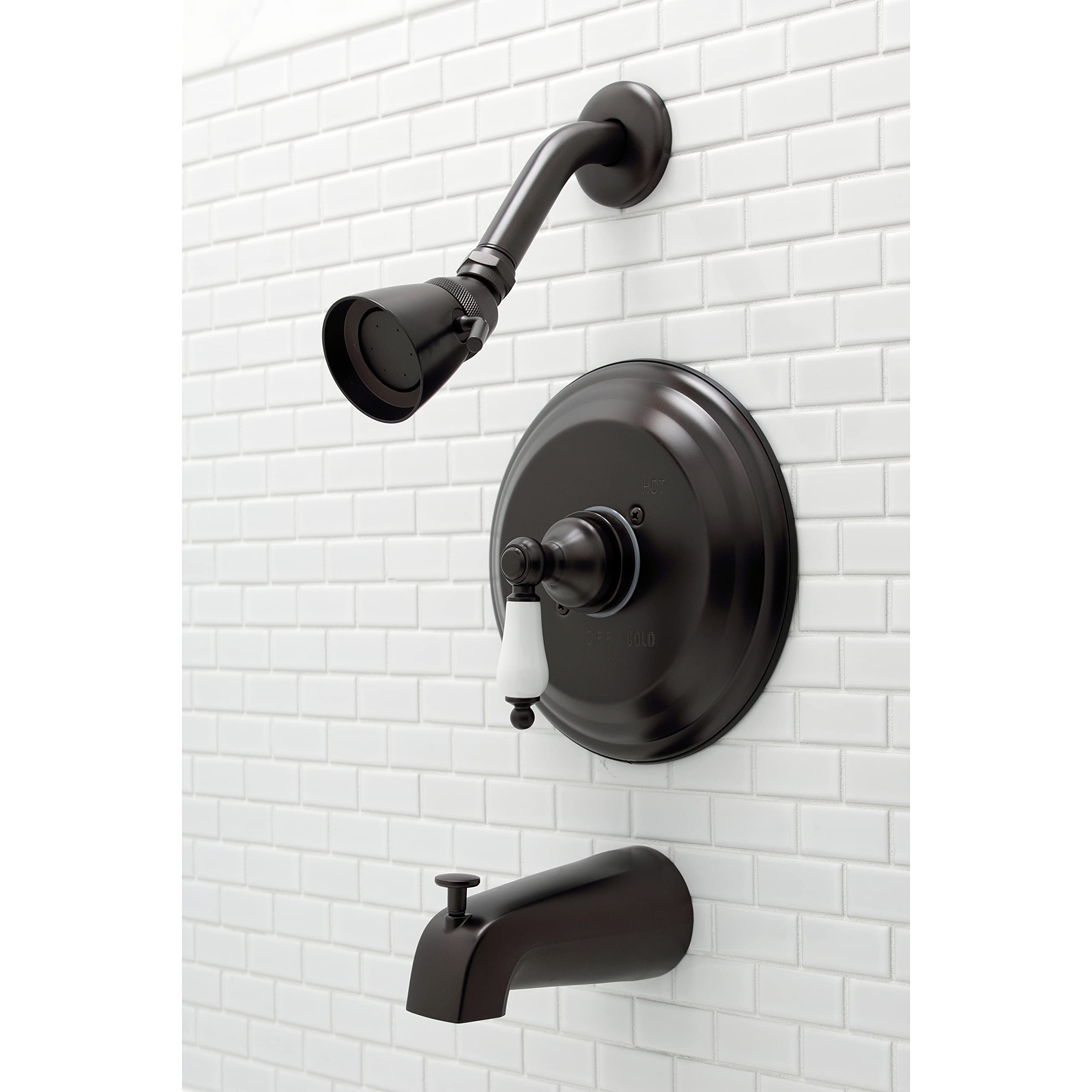 Kingston Brass KB3635PLT Oil Rubbed Bronze Tub and Shower Trim Kit - 7.5 x 7.5 x 7.13 Inches - Perfect for Bathroom Renovation & Modern Shower Upgrades