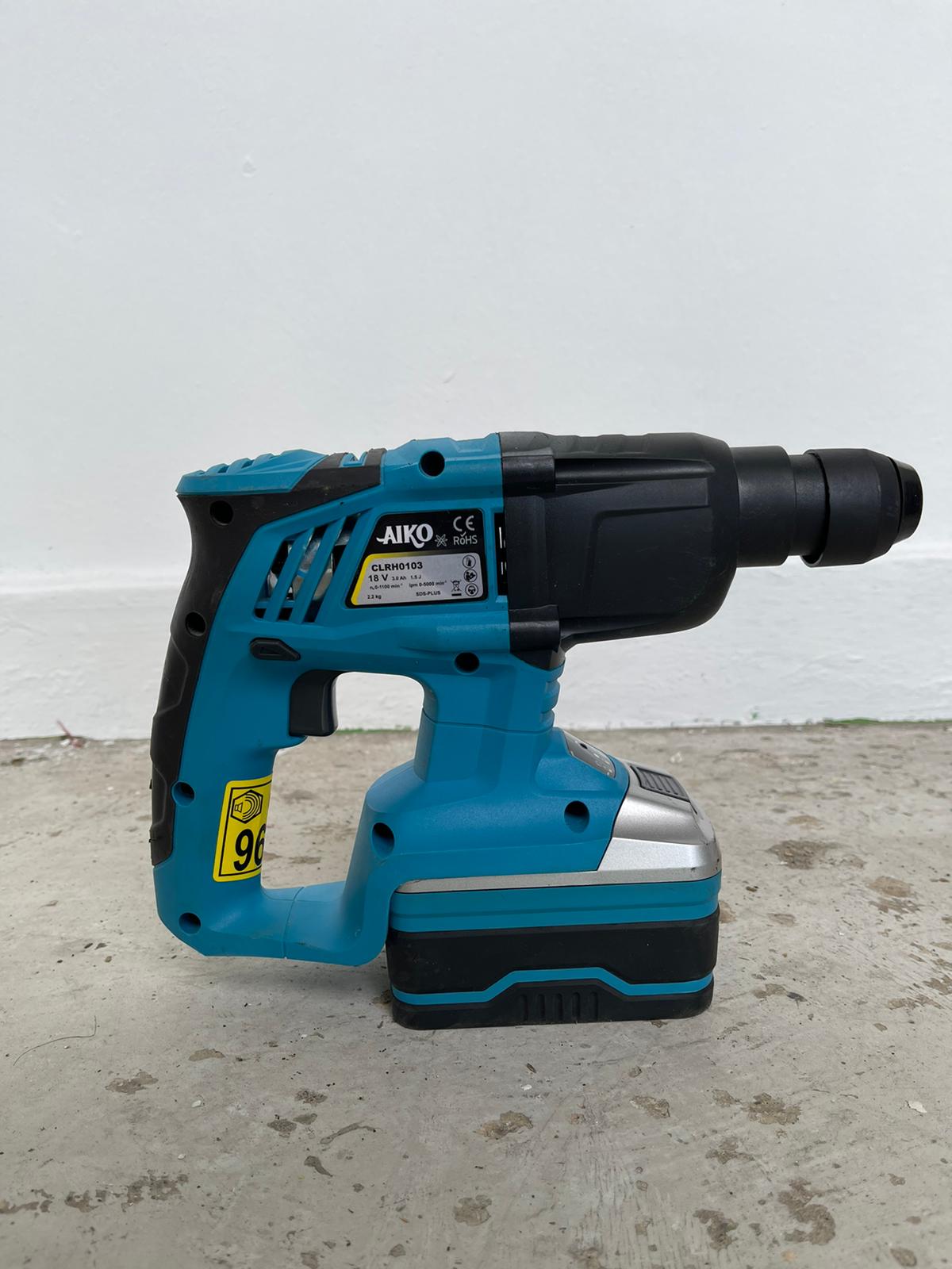Aiko 18V Big Rotary Hammer with 3.0Ah Battery - Powerful Cordless Hammer Drill for Concrete, Brick & Masonry | Model CLRH0103 | Ideal for Construction, Demolition & DIY Home Projects