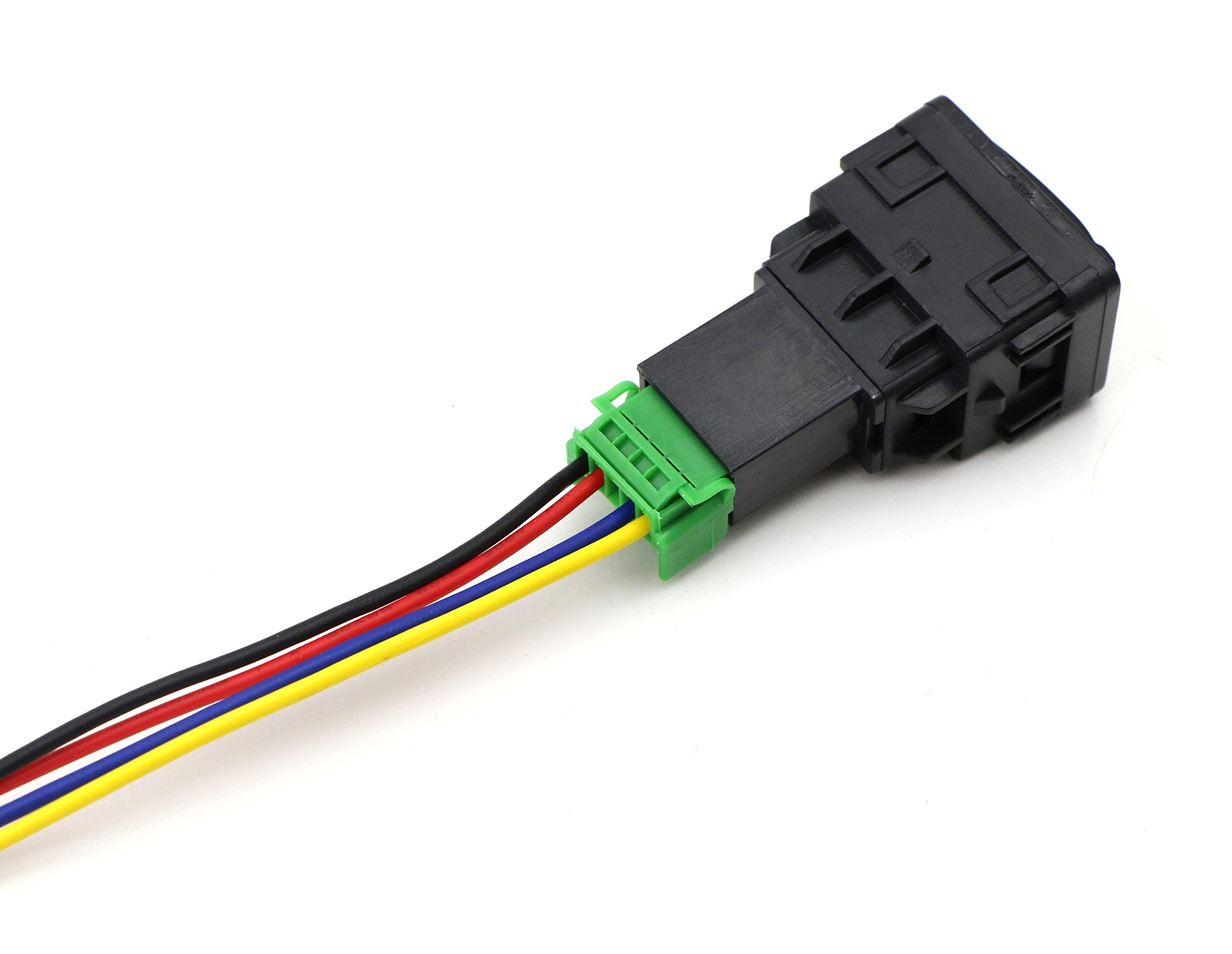 iJDMTOY 12V LED Push Button Switch with 4-Pole Design - 30x23mm Universal Fit for Nissan Murano, Sentra, Altima - Perfect for Fog Lights, DRL, LED Light Bars & Aftermarket Accessories - Ideal for Off-Road, Custom Car Mods & DIY Automotive Projects