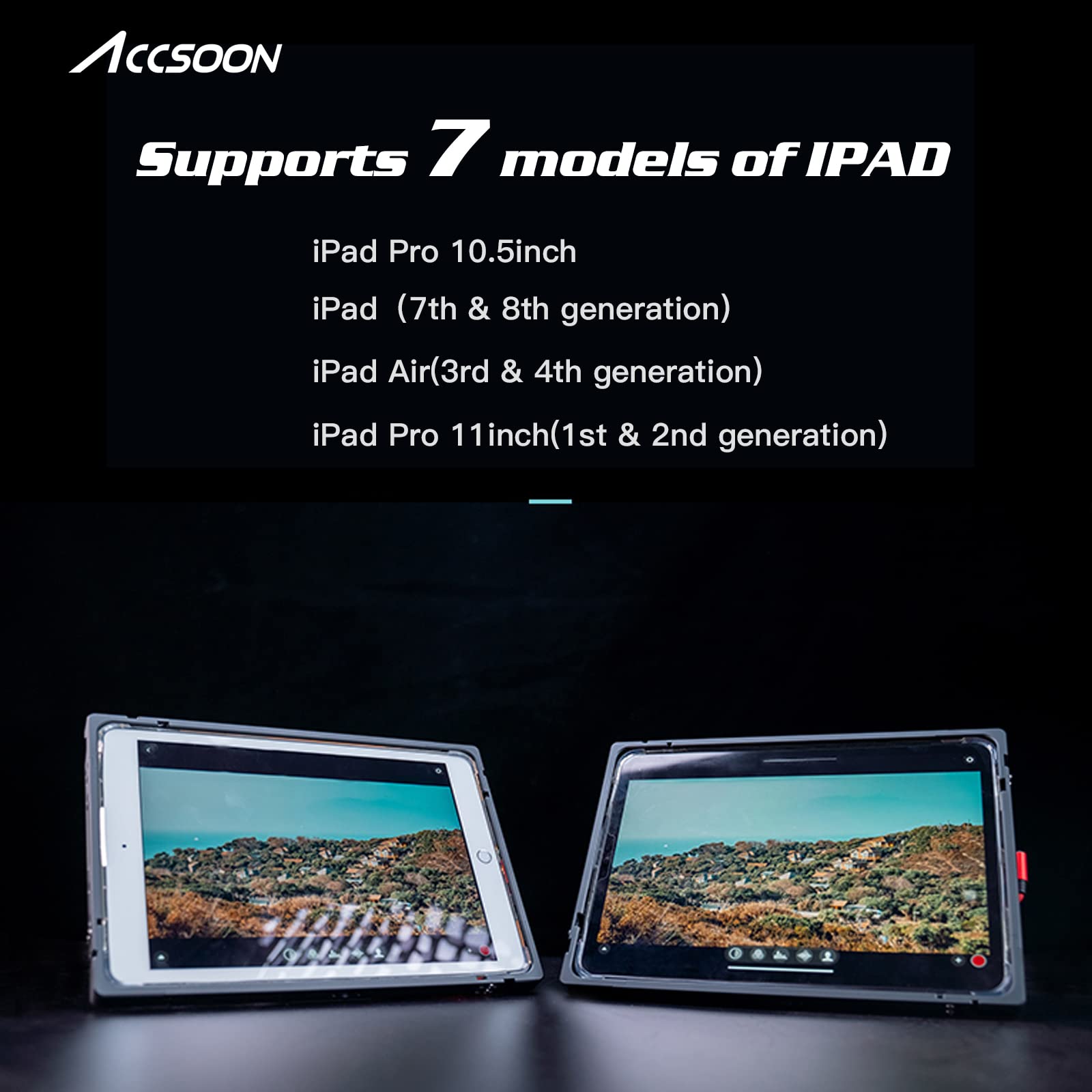 Accsoon POWERCAGE iPad Mount - Secure & Adjustable iPad Holder for Video Recording, Live Streaming & Photography - Perfect for Content Creators & Videographers