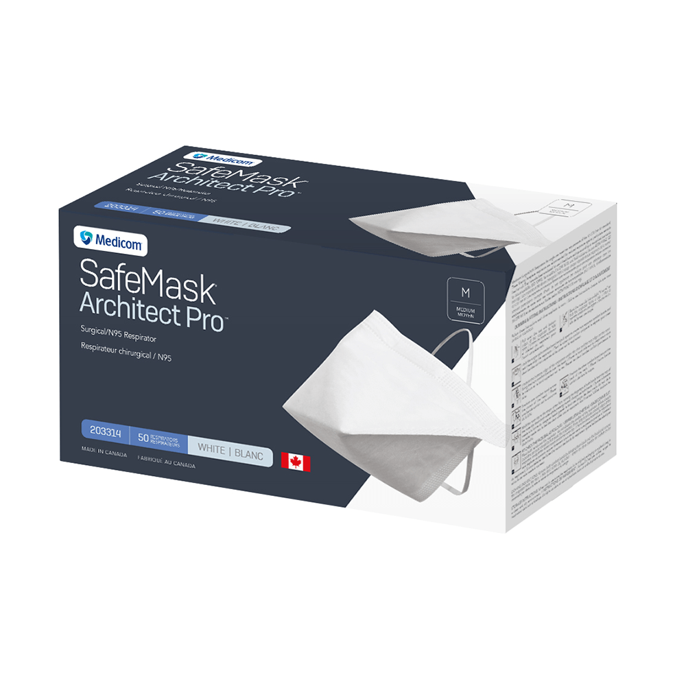 SAFEMASK ARCHITECT PRO N95 Respirators - 50 Pack | NIOSH Certified for Construction & Healthcare Workers | Dust, Pollen & Particle Protection for DIY Projects & Industrial Work