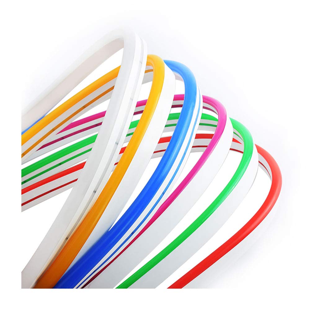 16.4ft Waterproof LED Neon Rope Lights - Flexible Neon Light Strip for Indoor & Outdoor Decor (12VDC, 0.4