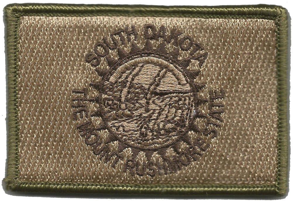 Tactical State Patch - South Dakota | Embroidered Military Morale Patch for Hats, Jackets & Backpacks | Perfect for Outdoor, Military & Police Use