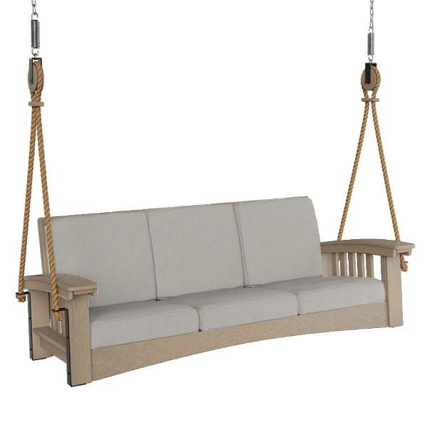 Mission Sofa Rope Swing - Indoor/Outdoor Hanging Chair for Relaxation - Perfect for Backyard, Patio, or Living Room