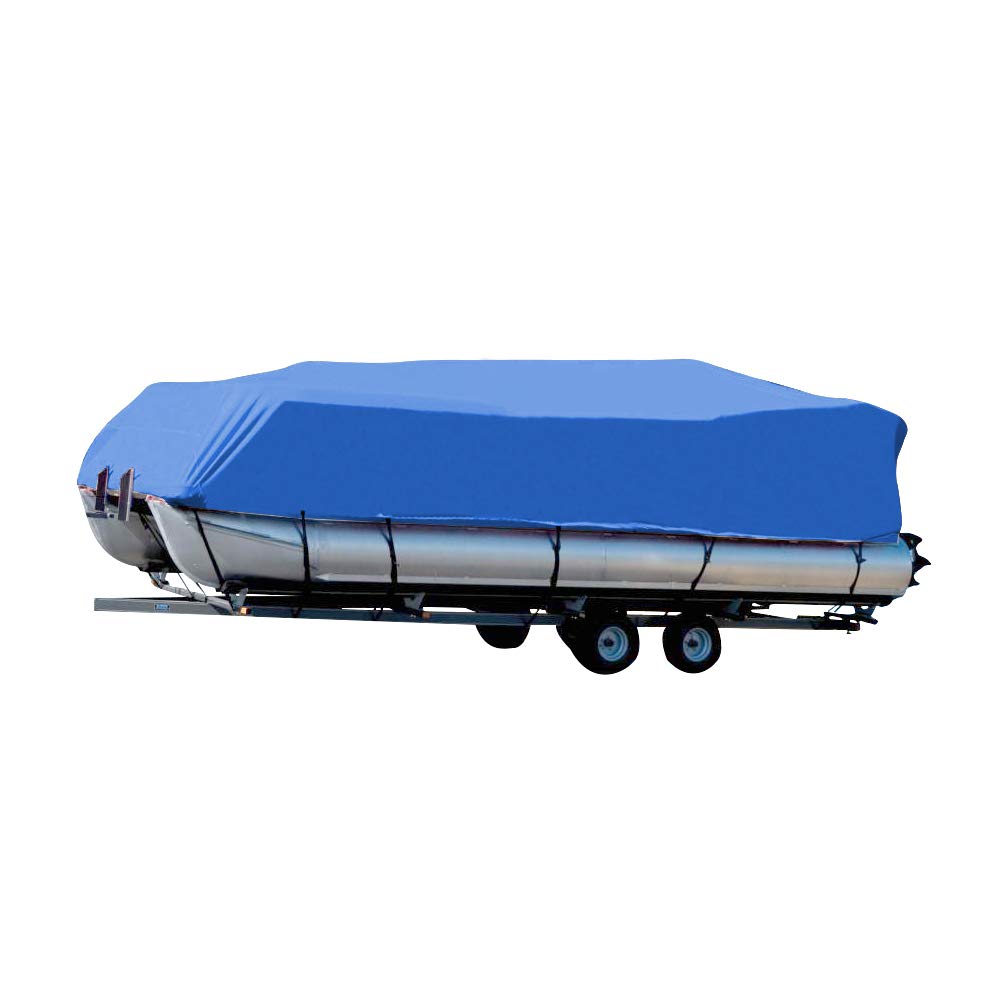 Seamander Heavy Duty Waterproof Pontoon Boat Cover 17ft-20ft, Fits Beam Width Up to 96 Inches - Trailerable Protection for Outdoor Storage & Marine Use