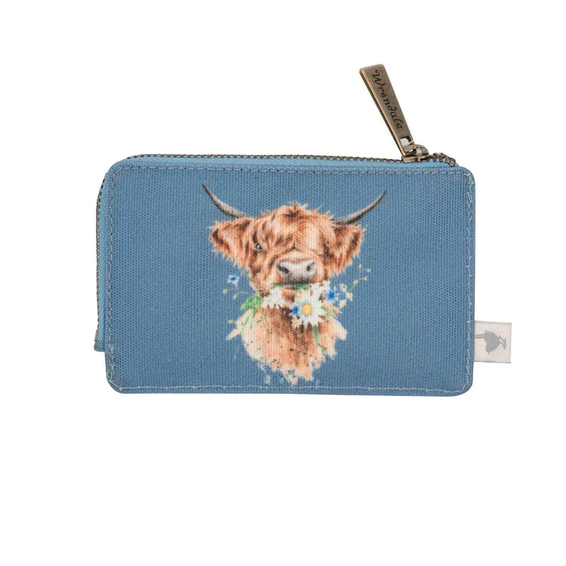 Wrendale Designs Cow Print Card Holder & Coin Purse - Stylish Leather Wallet for Women | Perfect for Credit Cards, Cash, and Everyday Use