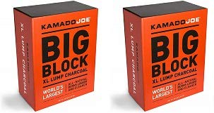 Kamado Joe KJ-Char Hardwood Extra Large Lump Charcoal (2-Pack) - Premium BBQ Charcoal for Grilling, Smoking & Outdoor Cooking