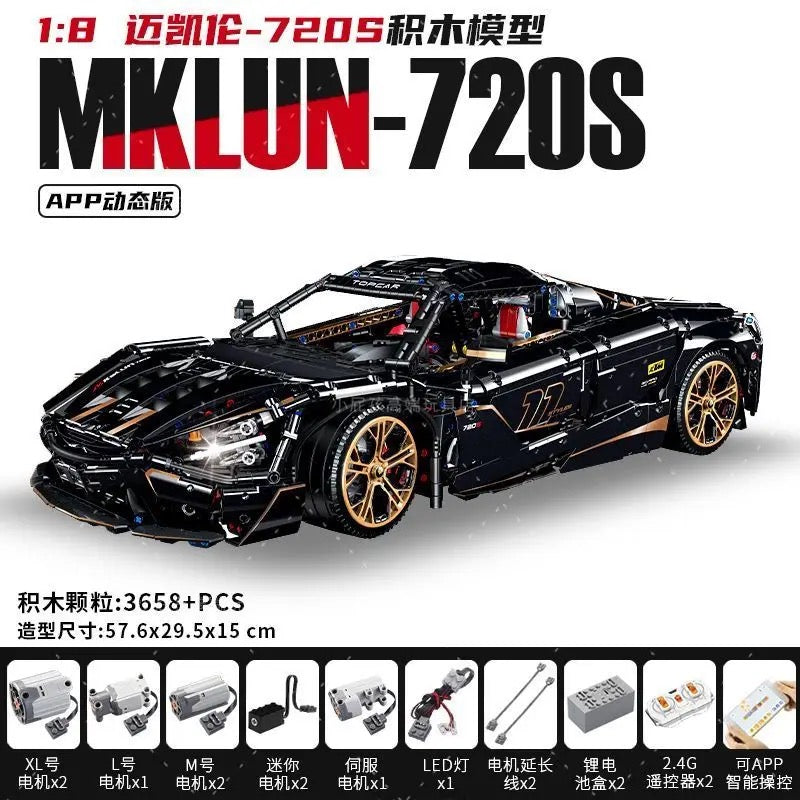 McLaren 720S Diecast Model Car - 1:18 Scale Collectible Sports Car for Display, Gift & Racing Enthusiasts | Perfect for Home Decor, Office Display & Car Collection Showcase