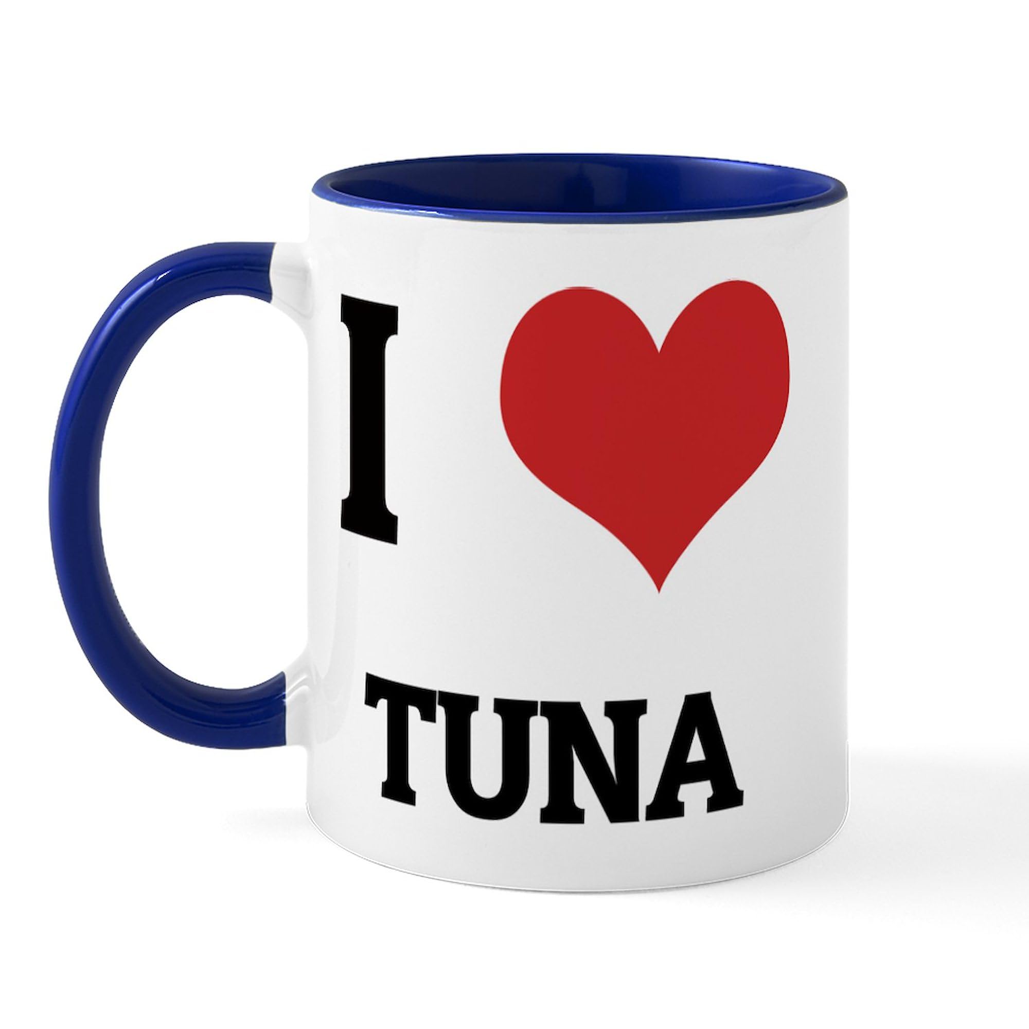 I Love Tuna 11 oz Ceramic Coffee Mug - 325ml Funny Fish Lover Gift for Tea & Hot Drinks - Perfect for Office, Home & Gifts