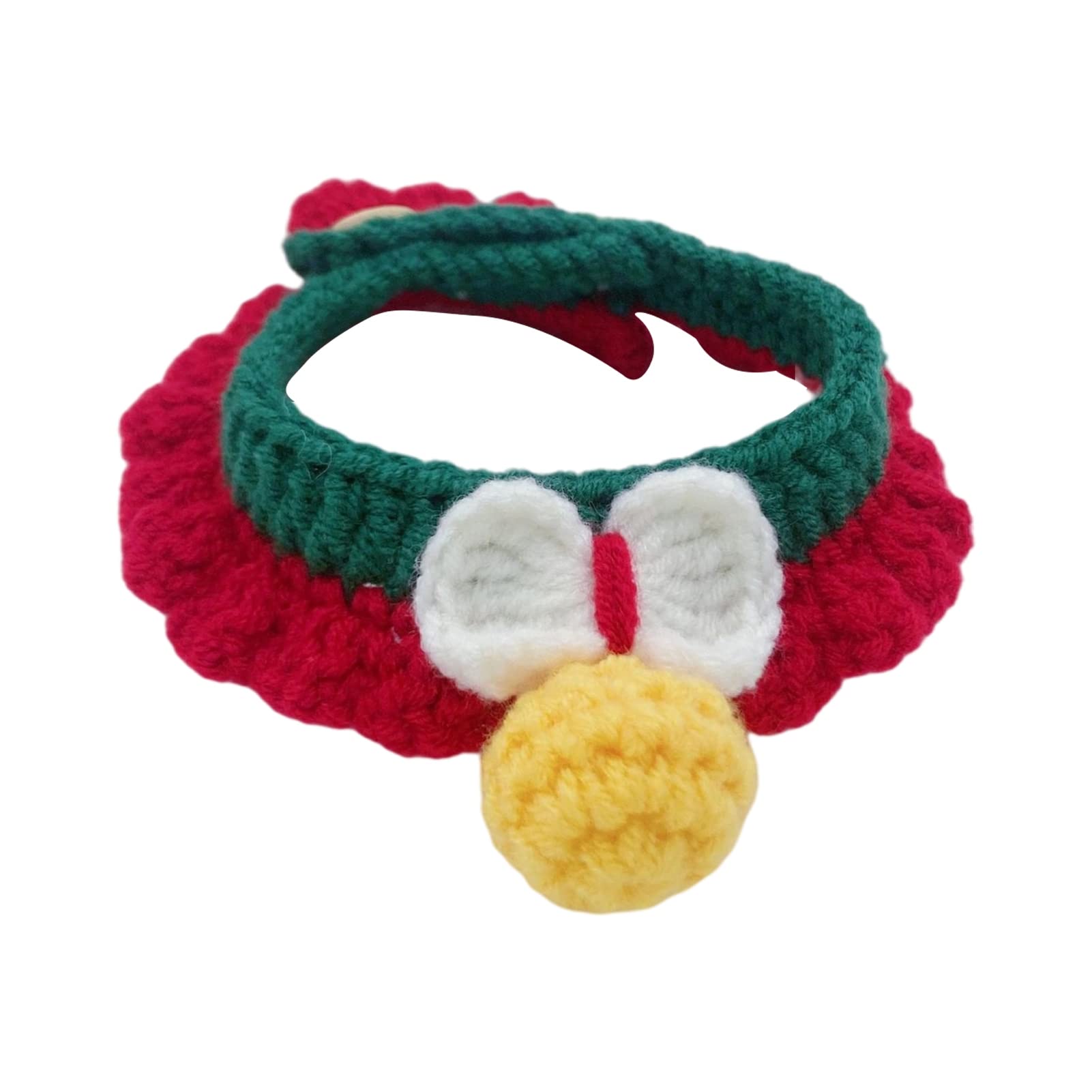 LAJIAO Soft Knitted Cat Collar - Durable & Stylish Pet Necklace Scarf for US Market | Perfect for Indoor Cats, Outdoor Adventures & Photo Shoots