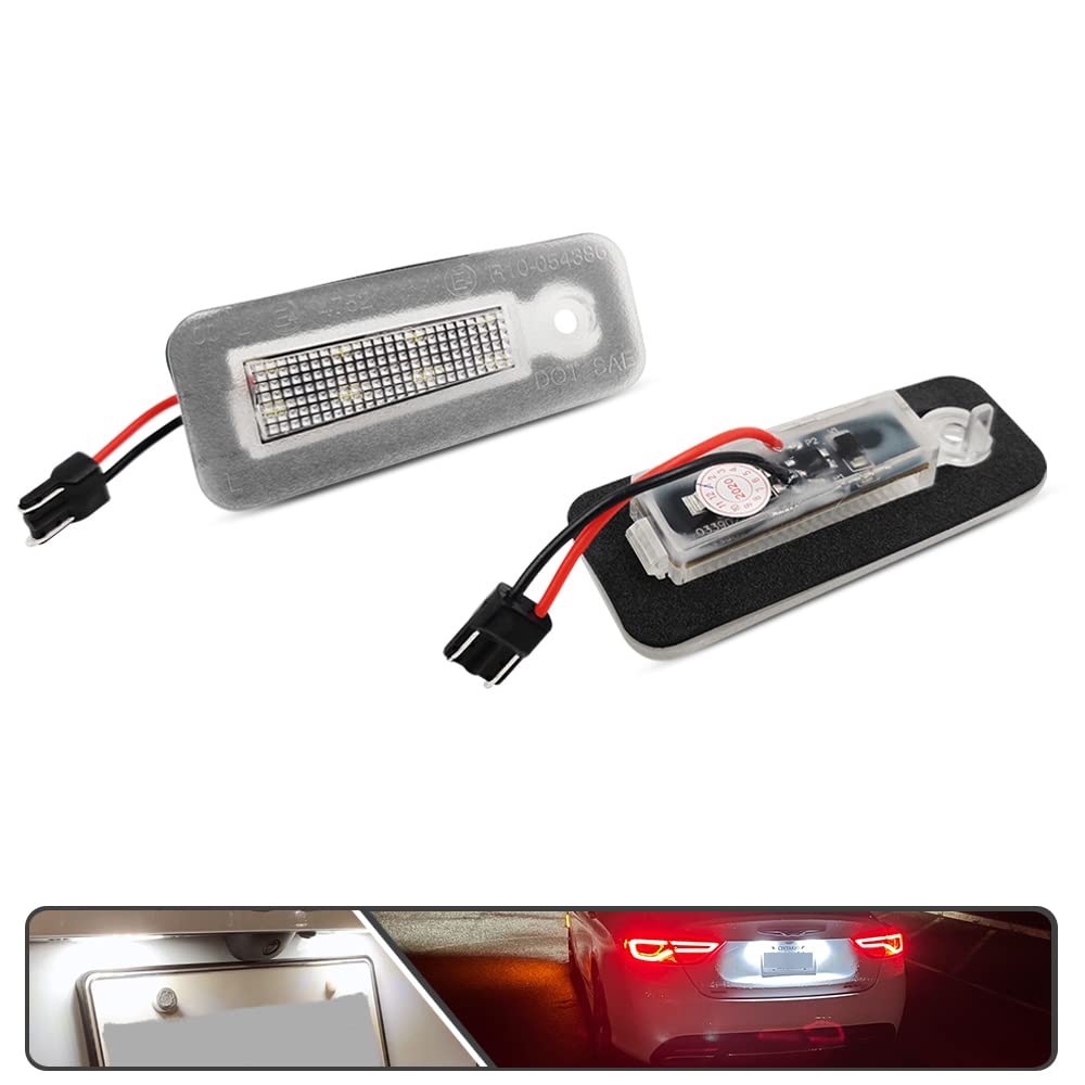 2Pcs LED License Plate Lights for Chrysler 200 2015-2017 - Super Bright SMD Xenon White Bulbs, Error-Free Installation - Perfect for Night Driving & Enhanced Vehicle Appearance