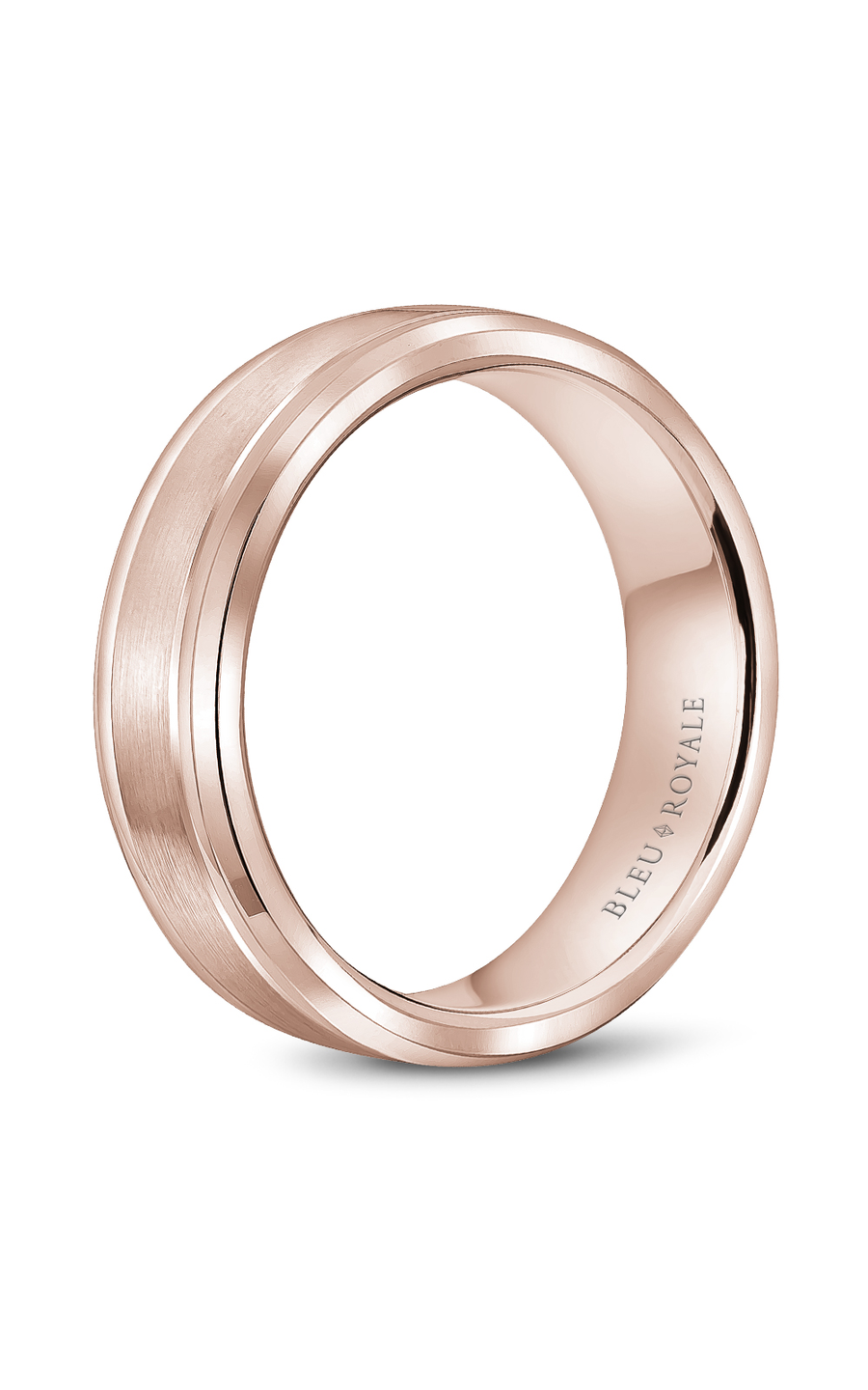 Bleu Royale Men's Wedding Band RYL 035R65 - 14K White Gold Classic Ring for Groom, Engagement & Anniversary Gifts | Perfect for Weddings, Proposals & Special Occasions