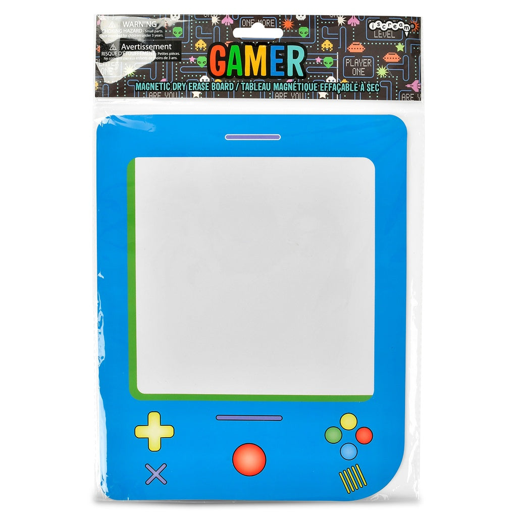 iScream Gamer Dry Erase Magnetic Whiteboard - 16x12 Inch Gaming Notepad for Strategy Planning, D&D Campaigns & Office Organization | Reusable Memo Board with Markers & Magnets