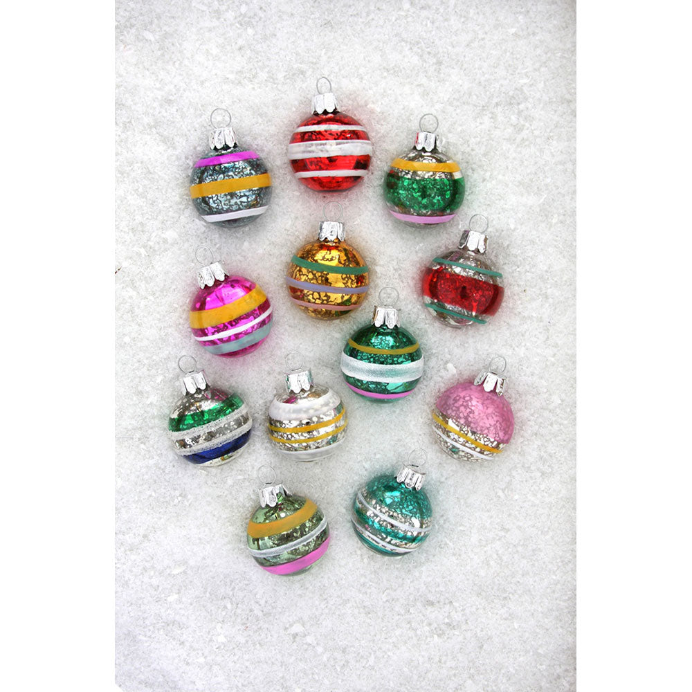 12 Hand-Painted Glass Ornament Balls - Cody Foster Collection - Perfect for Christmas Tree Decor, Holiday Gifts & Home Party Decorations